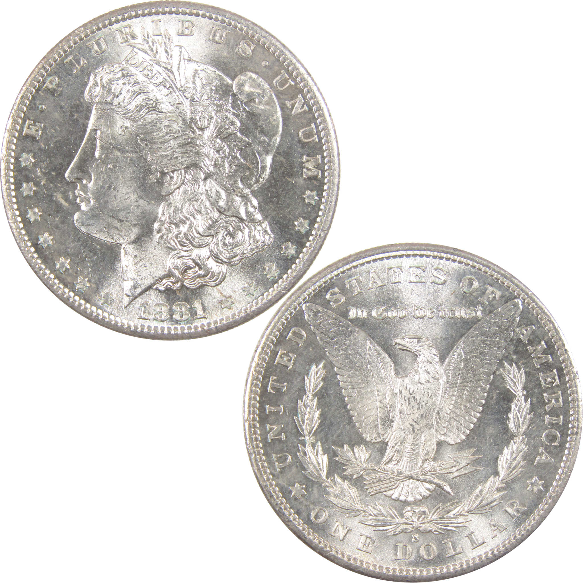 1881 S Morgan Dollar Uncirculated Silver $1 Coin SKU:I18321 - Morgan coin - Morgan silver dollar - Morgan silver dollar for sale - Profile Coins & Collectibles