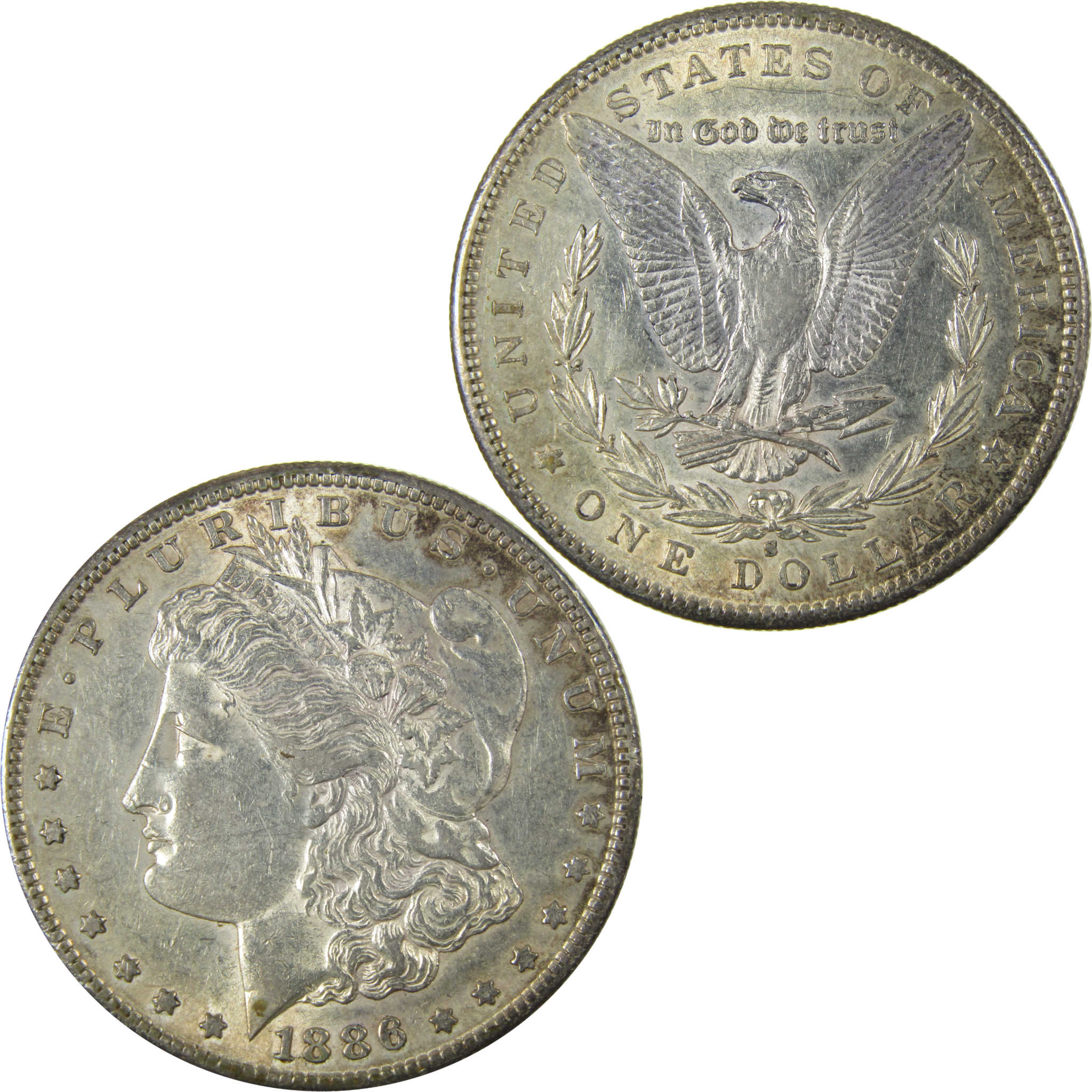 1886 S Morgan Silver Dollar XF EF Extremely Fine Details SKU:I28097 - Morgan coin - Morgan silver dollar - Morgan silver dollar for sale - Profile Coins & Collectibles
