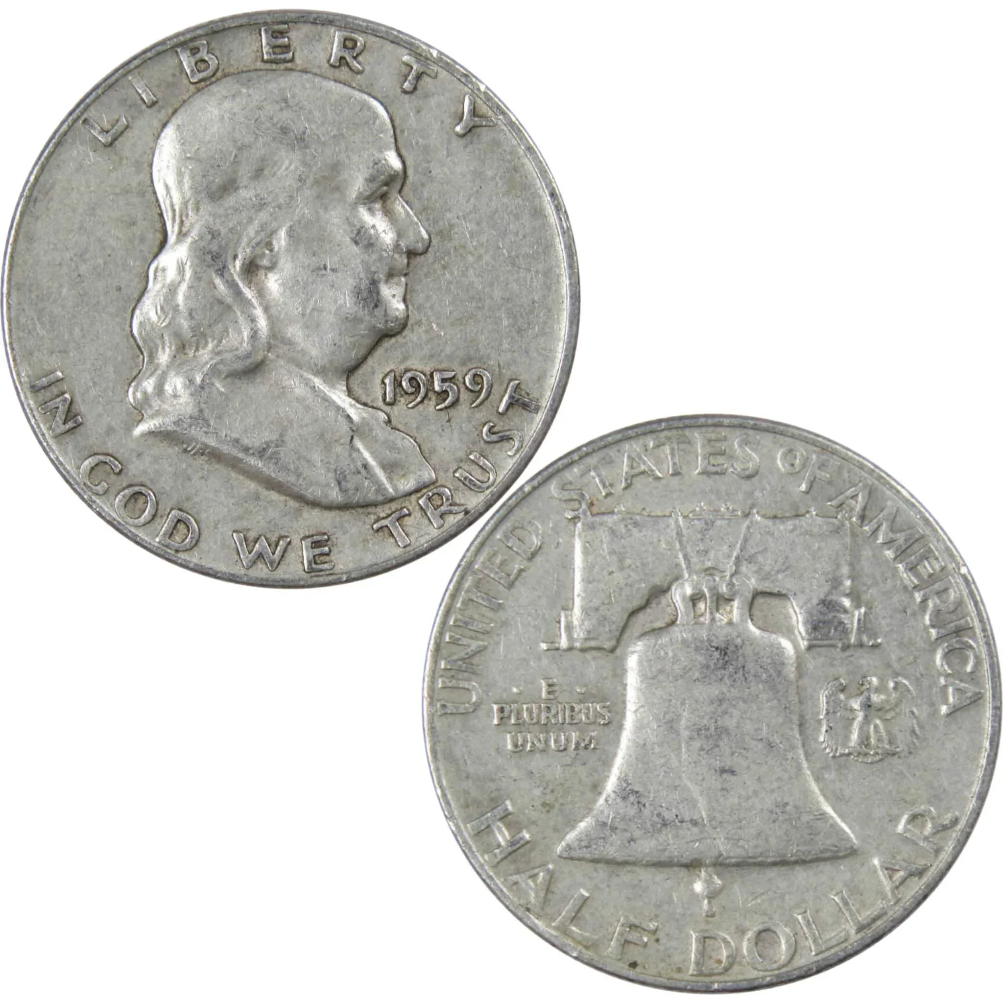 1959 Franklin Half Dollar VF Very Fine Silver 50c Coin