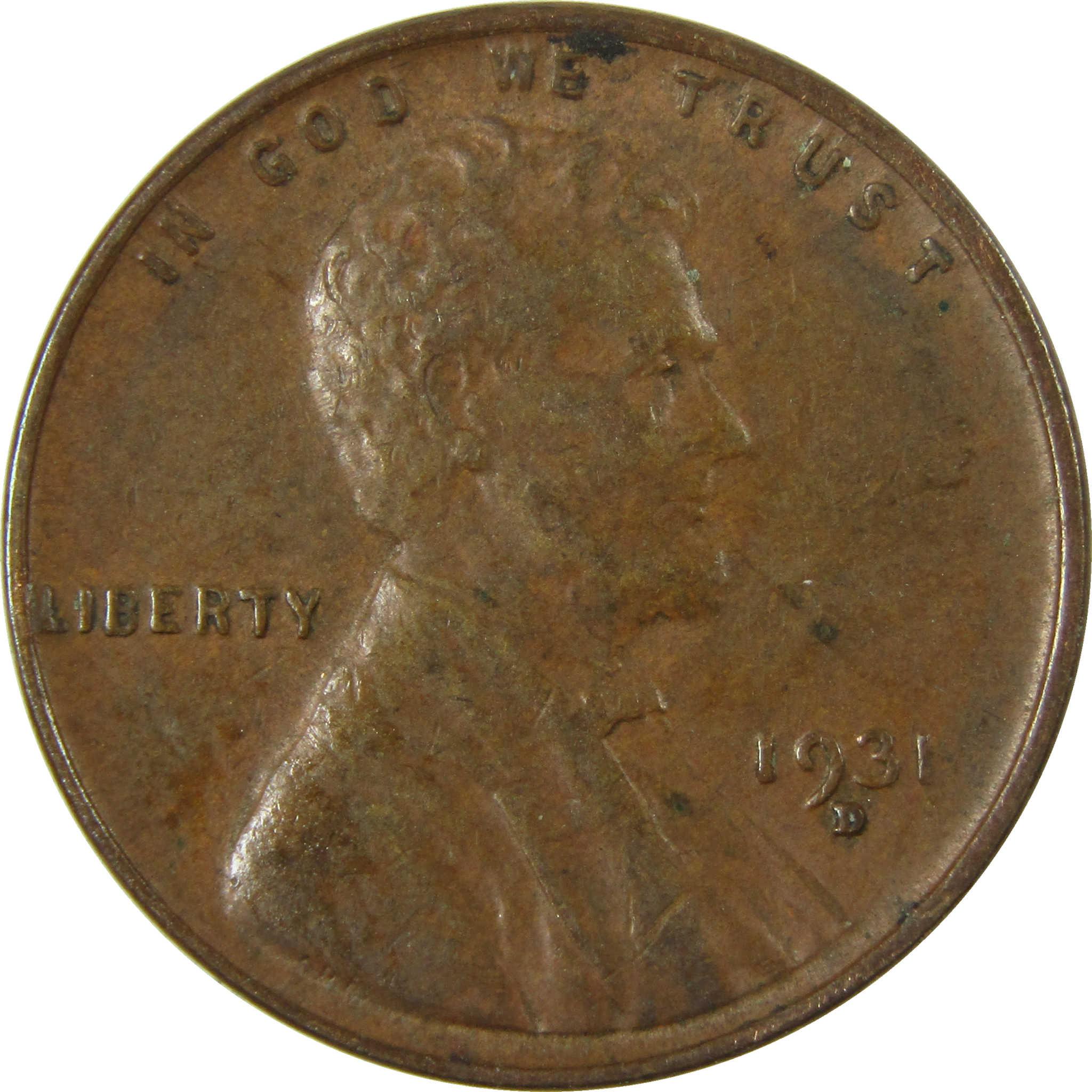 1931 D Lincoln Wheat Cent XF EF Extremely Fine Penny SKU:I27132