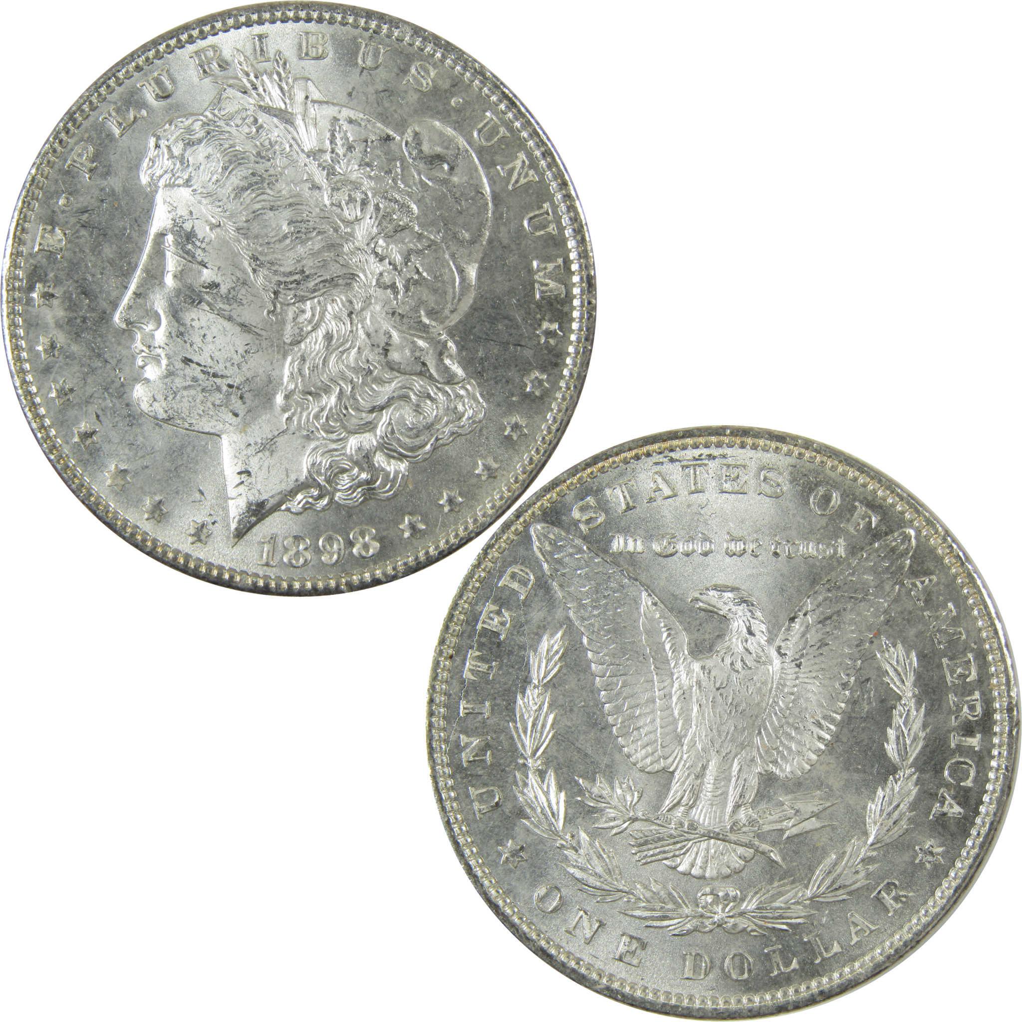 1898 Morgan Silver Dollar Uncirculated Mint State $1 Coin SKU:I27686 - Morgan coin - Morgan silver dollar - Morgan silver dollar for sale - Profile Coins & Collectibles