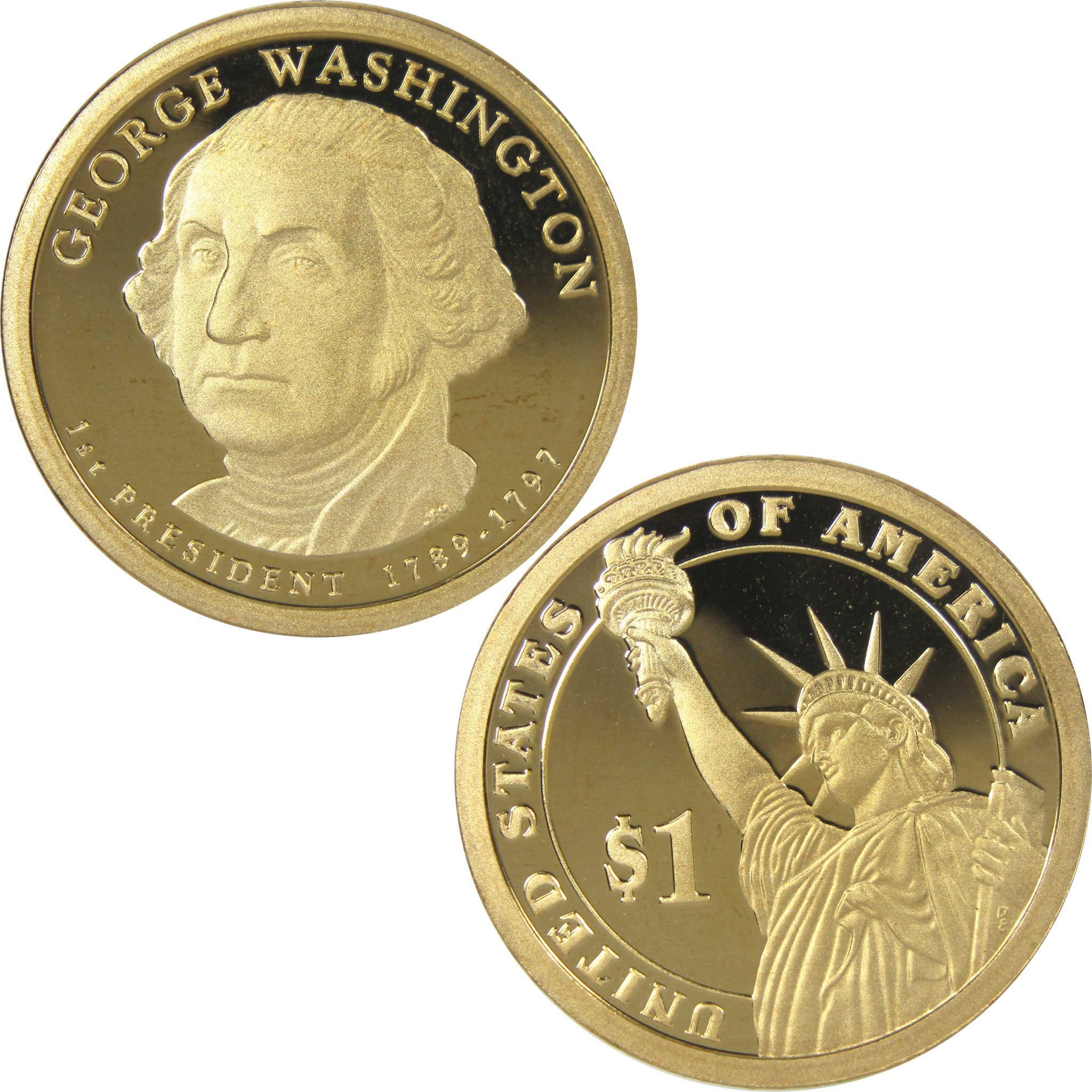 2007 S George Washington Presidential Dollar Proof $1 Coin Collectible