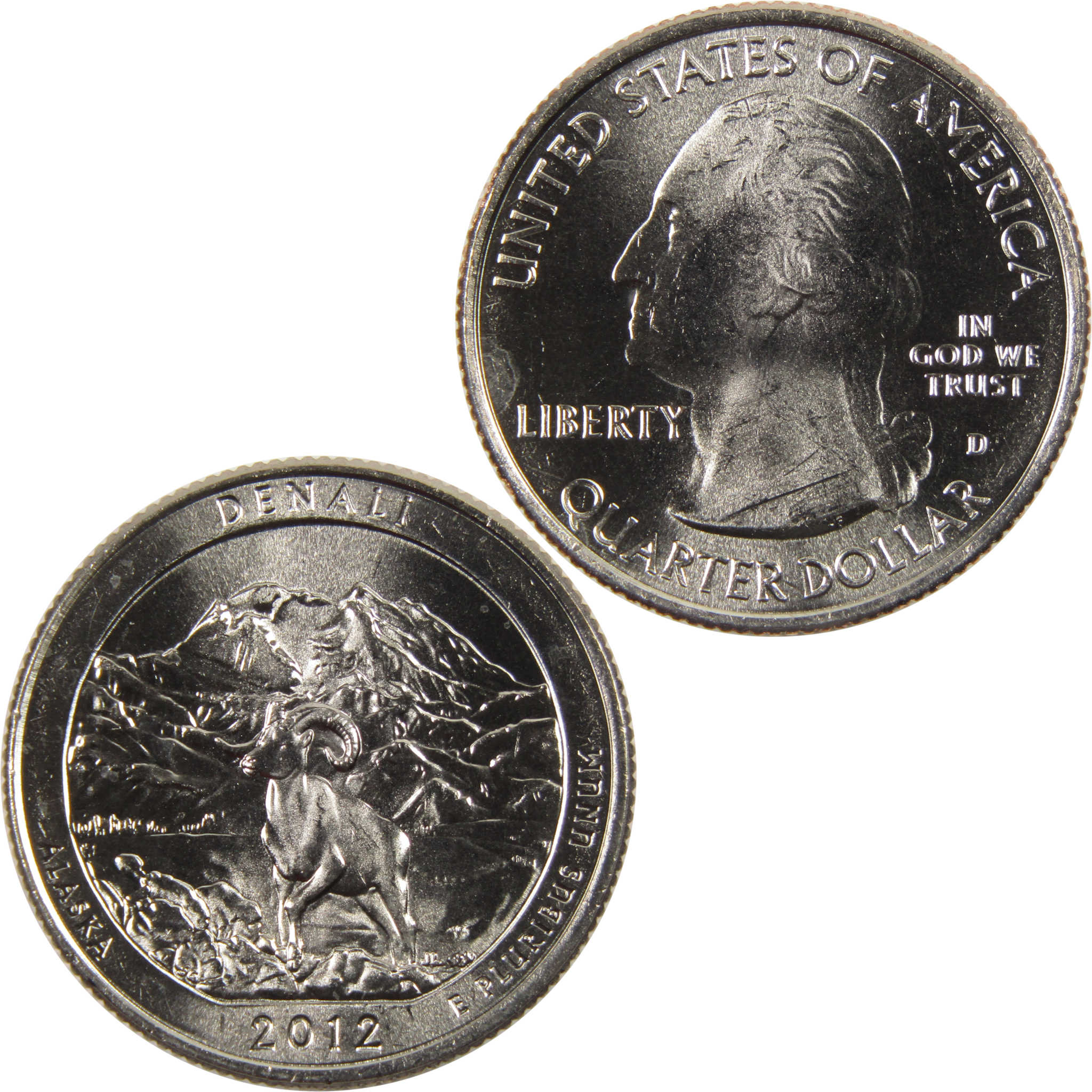 2012 D Denali National Park and Preserve Quarter Uncirculated Clad 25c
