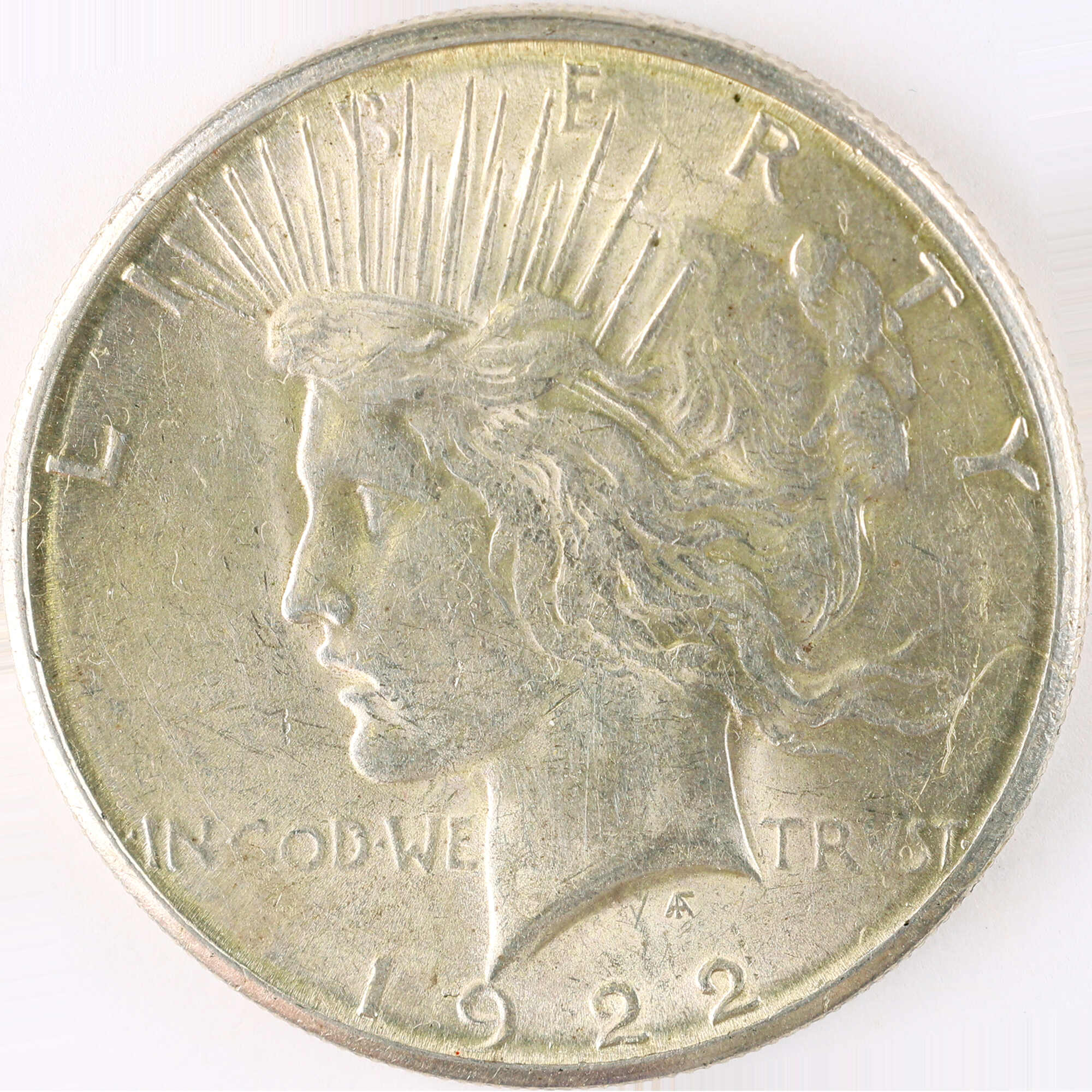 1922 S Peace Dollar AU About Uncirculated Silver $1 Coin SKU:I12078