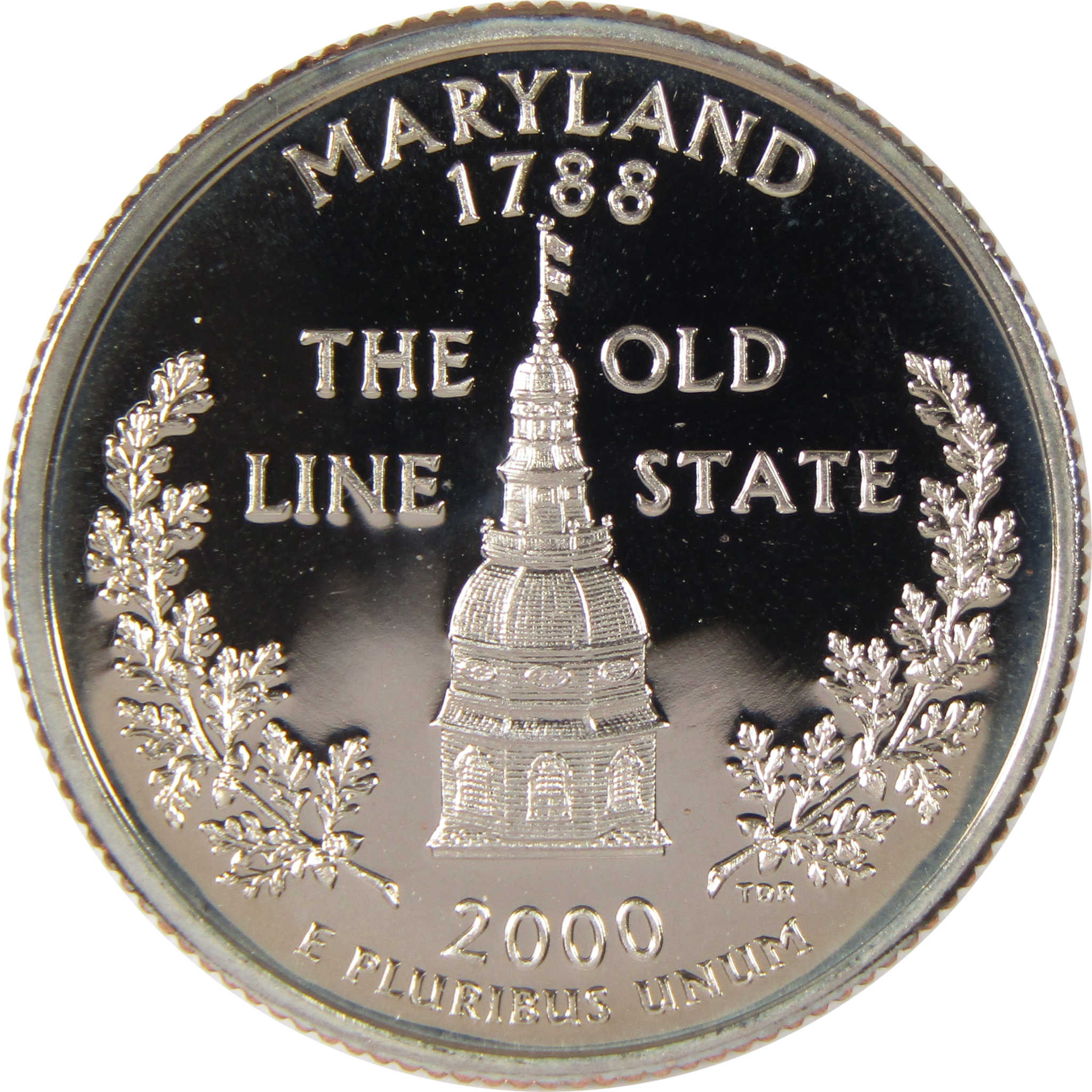 2000 S Maryland State Quarter Clad 25c Proof Coin