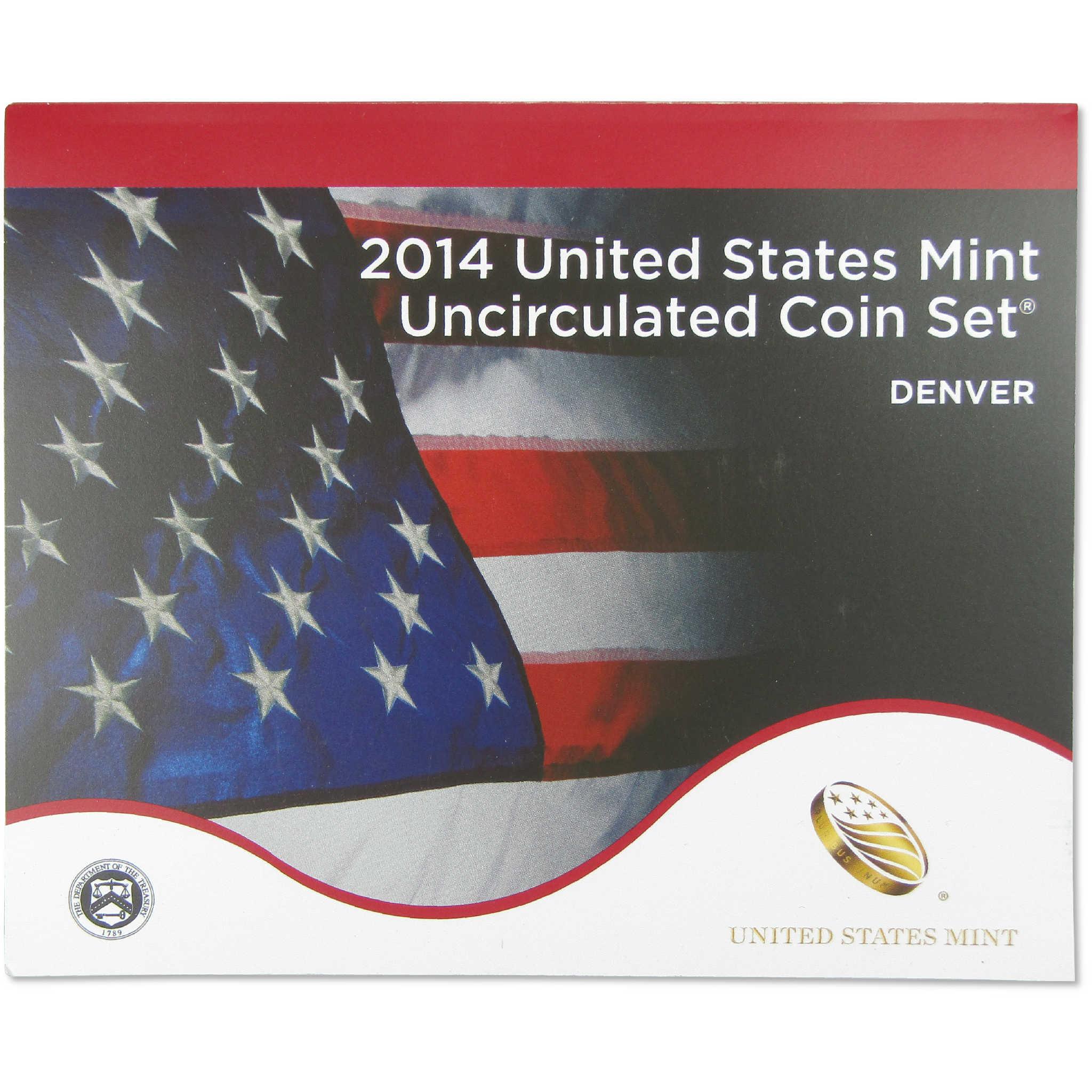 2014 Uncirculated Coin Set U.S Mint Government Packaging OGP COA