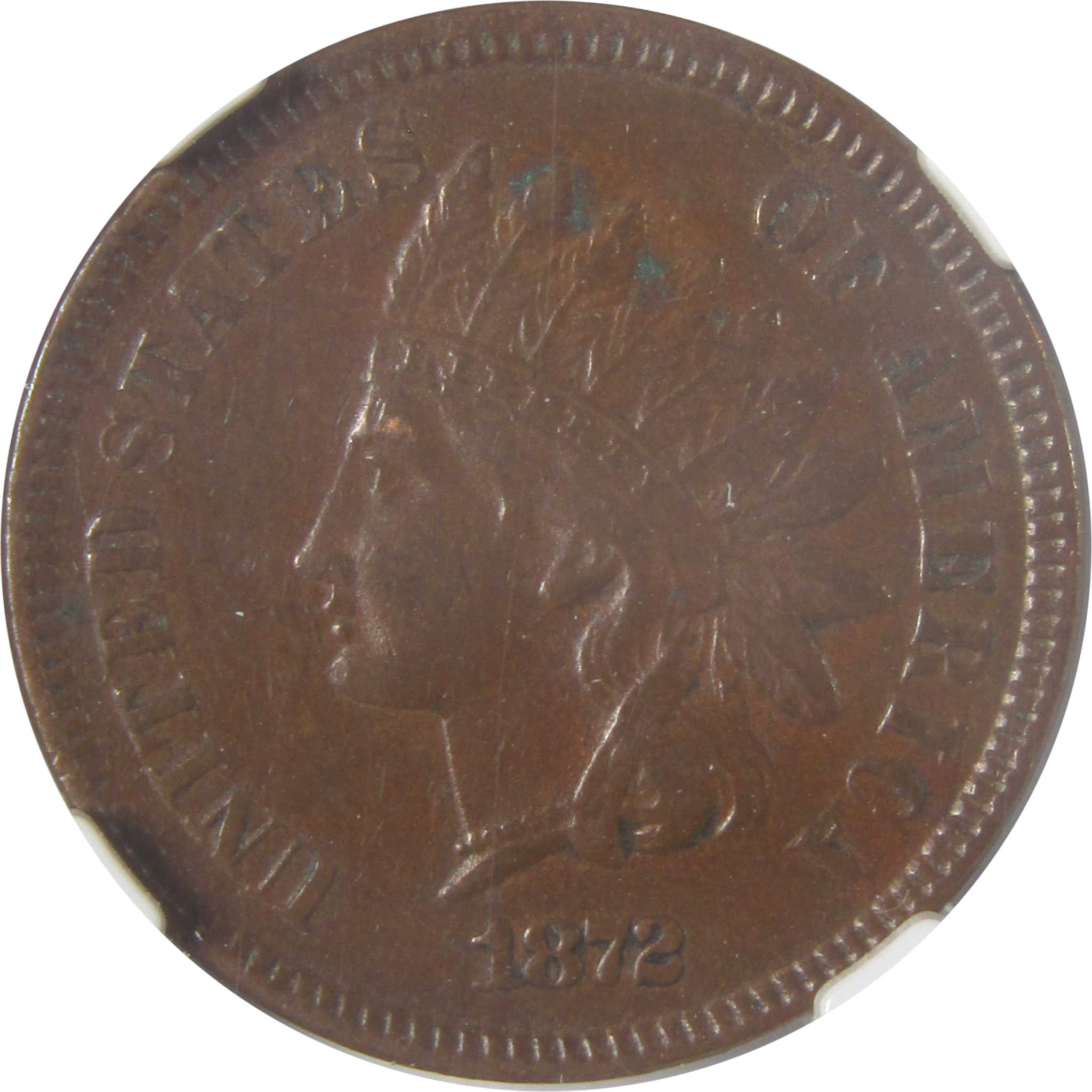 1872 Indian Head Cent AU 55 BN NGC Penny 1c Coin SKU:I17030