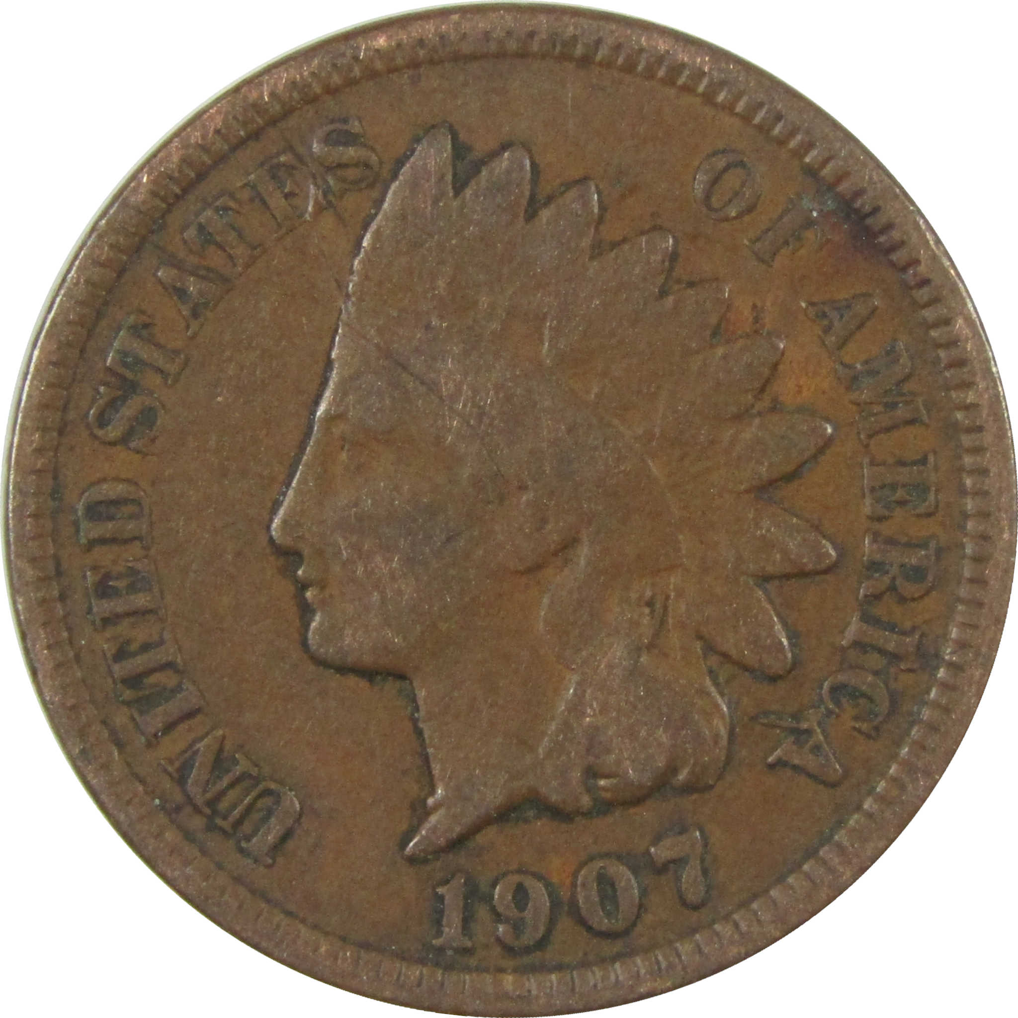 1907 Indian Head Cent G Good Penny 1c Coin SKU:I27047