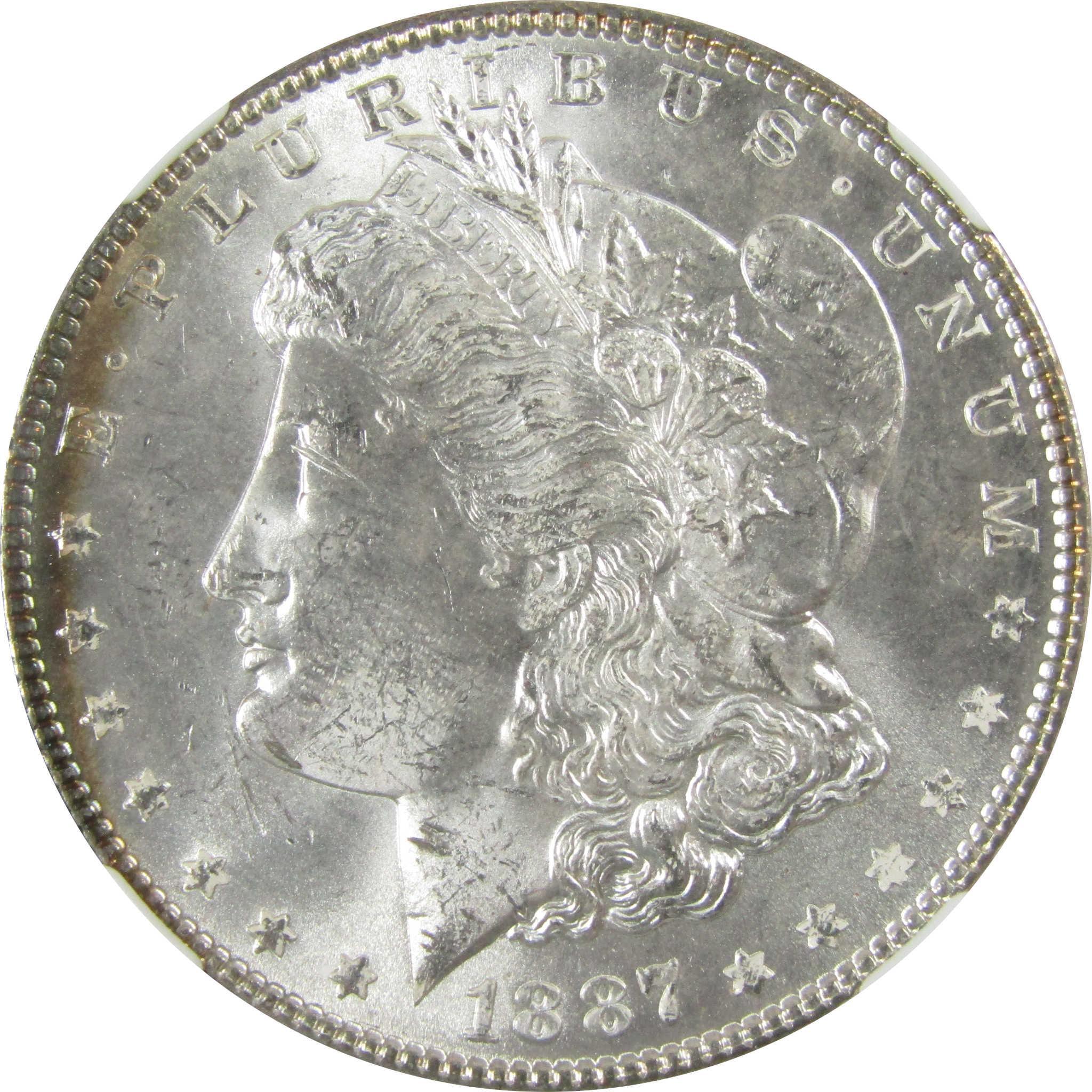 1887 Morgan Silver Dollar MS 63 NGC Rainbow Toned SKU:CP411