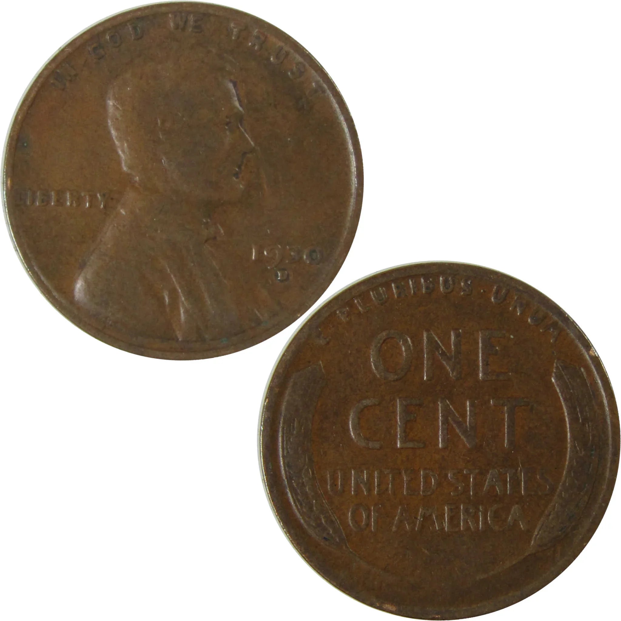 1930 D Lincoln Wheat Cent F Fine Penny 1c Coin Collectible SKU:I26759