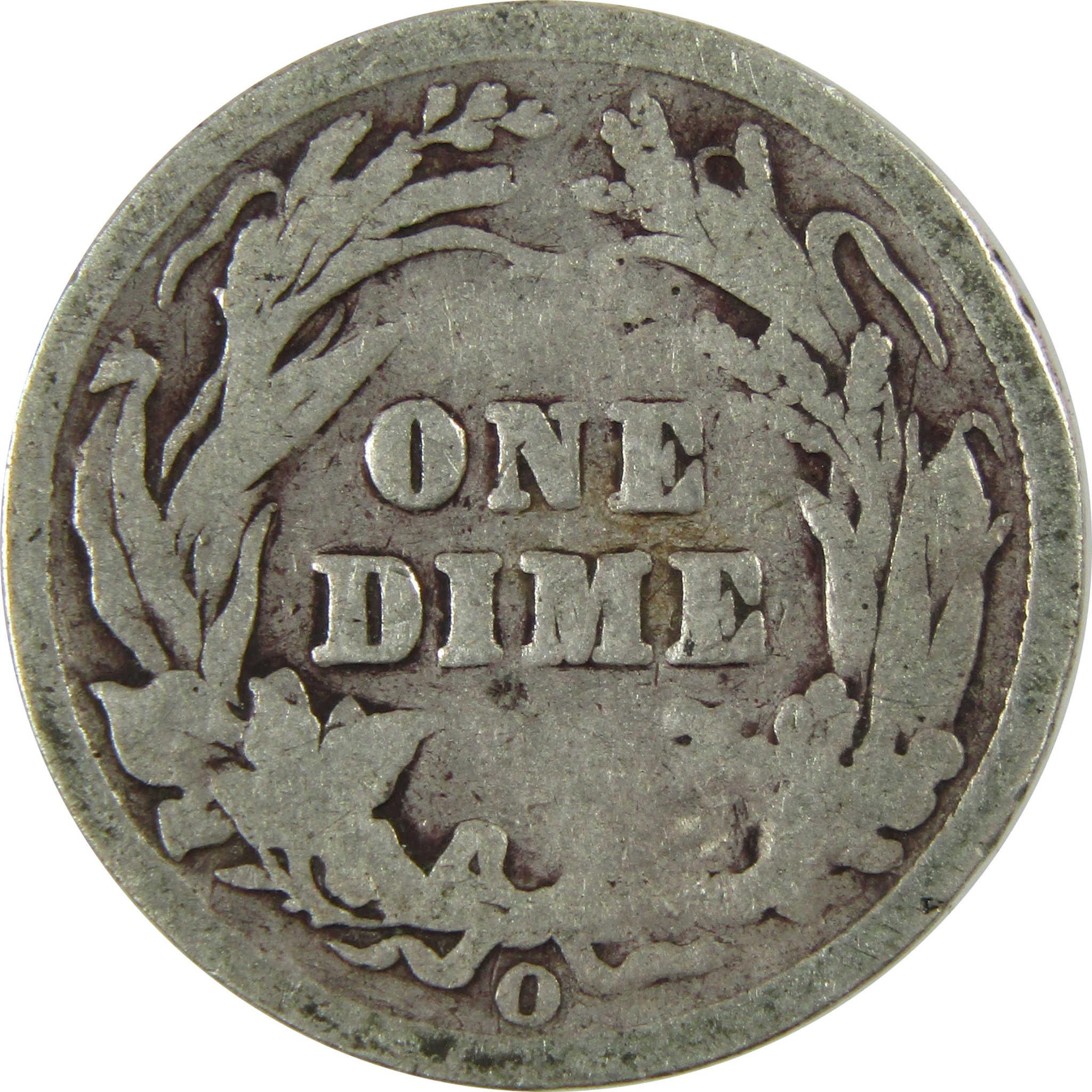 1901 O Barber Silver Dime AG About Good 10c Coin Collectible SKU:CP701