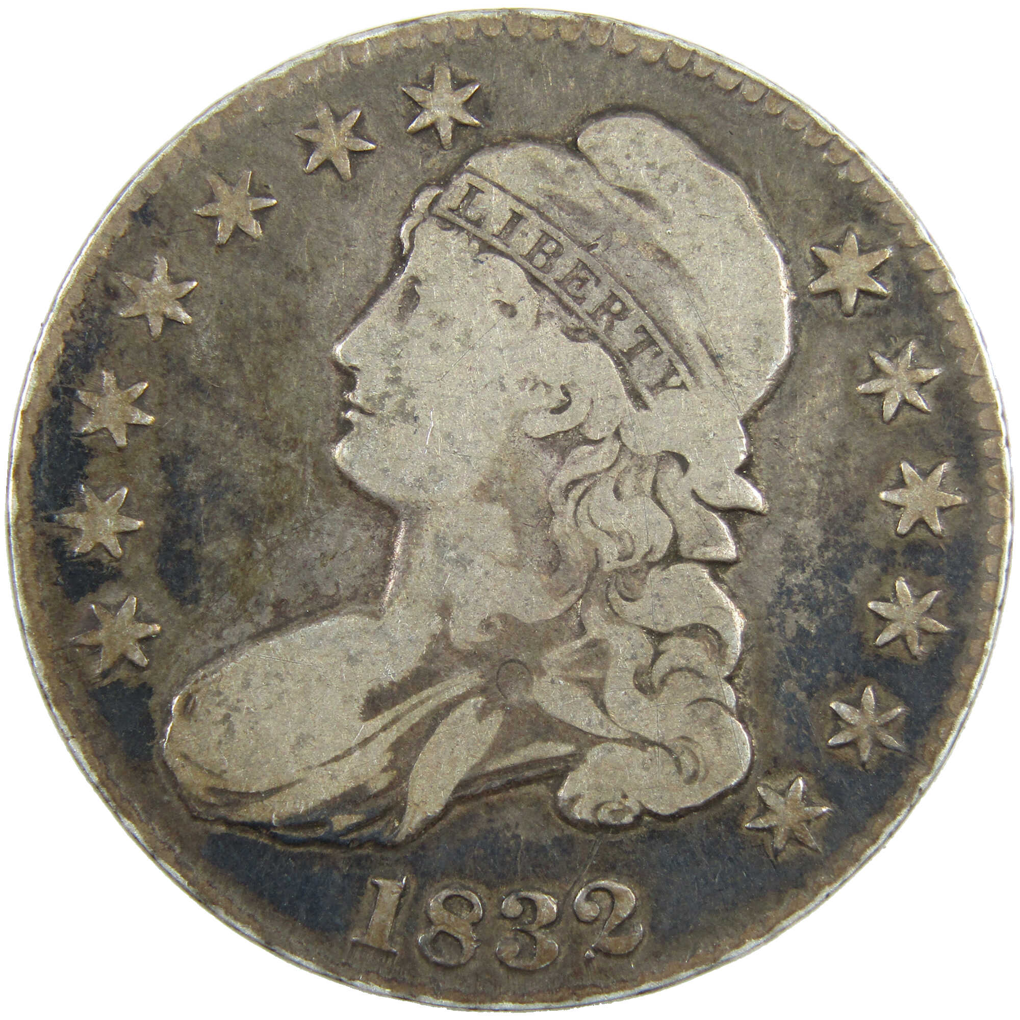 1832 Capped Bust Half Dollar AG About Good Silver 50c Coin SKU:I12928