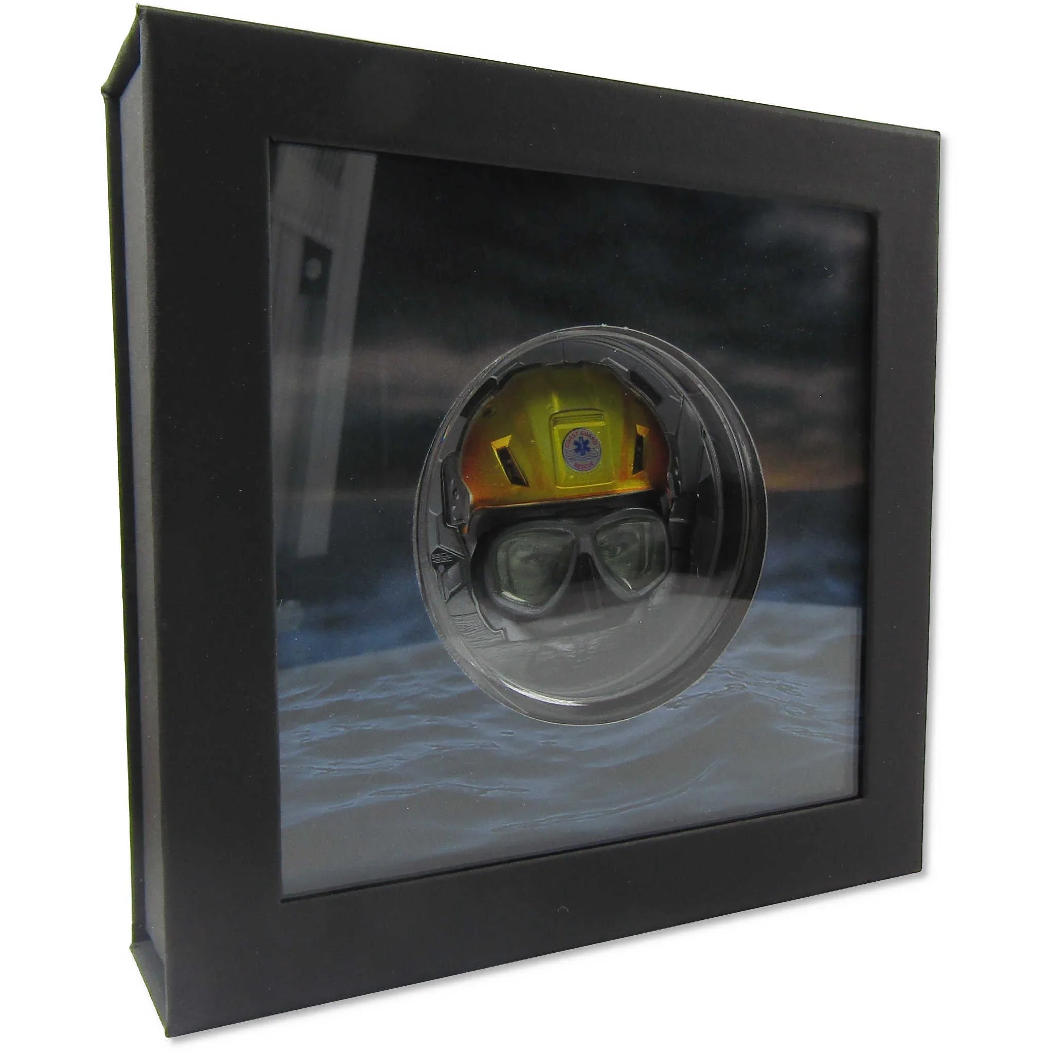 Real Heroes Coast Guard 3 oz Silver Black Proof $20 2023 Cook Islands