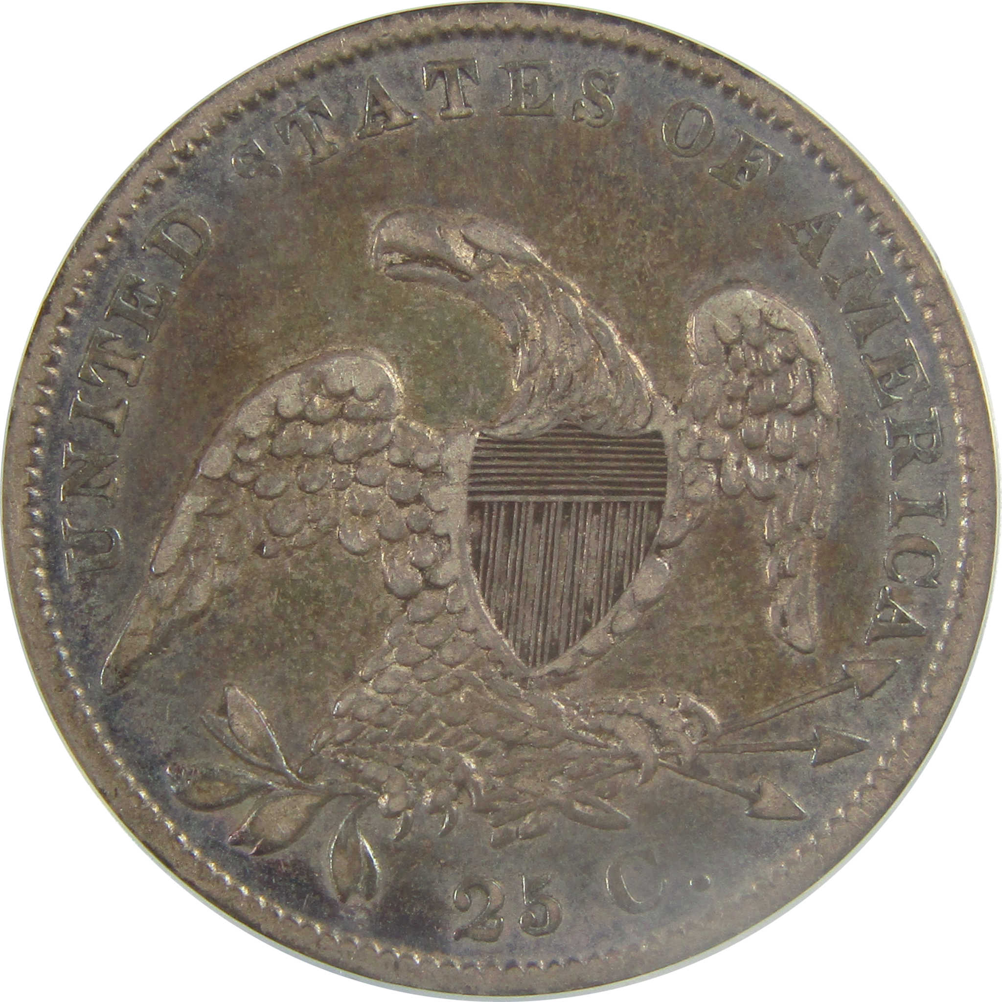 1838 B-1 Capped Bust Quarter EF 40 ANACS Silver 25c Coin SKU:I22008