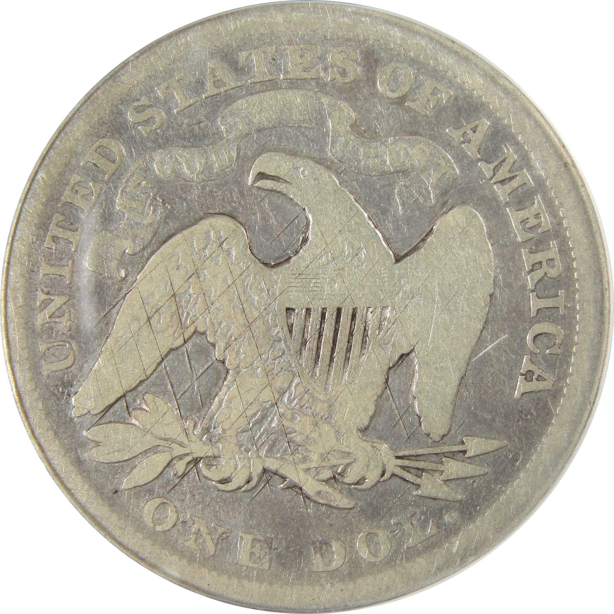 1872 Seated Liberty Silver Dollar G 4 Details ANACS $1 Coin SKU:CP818