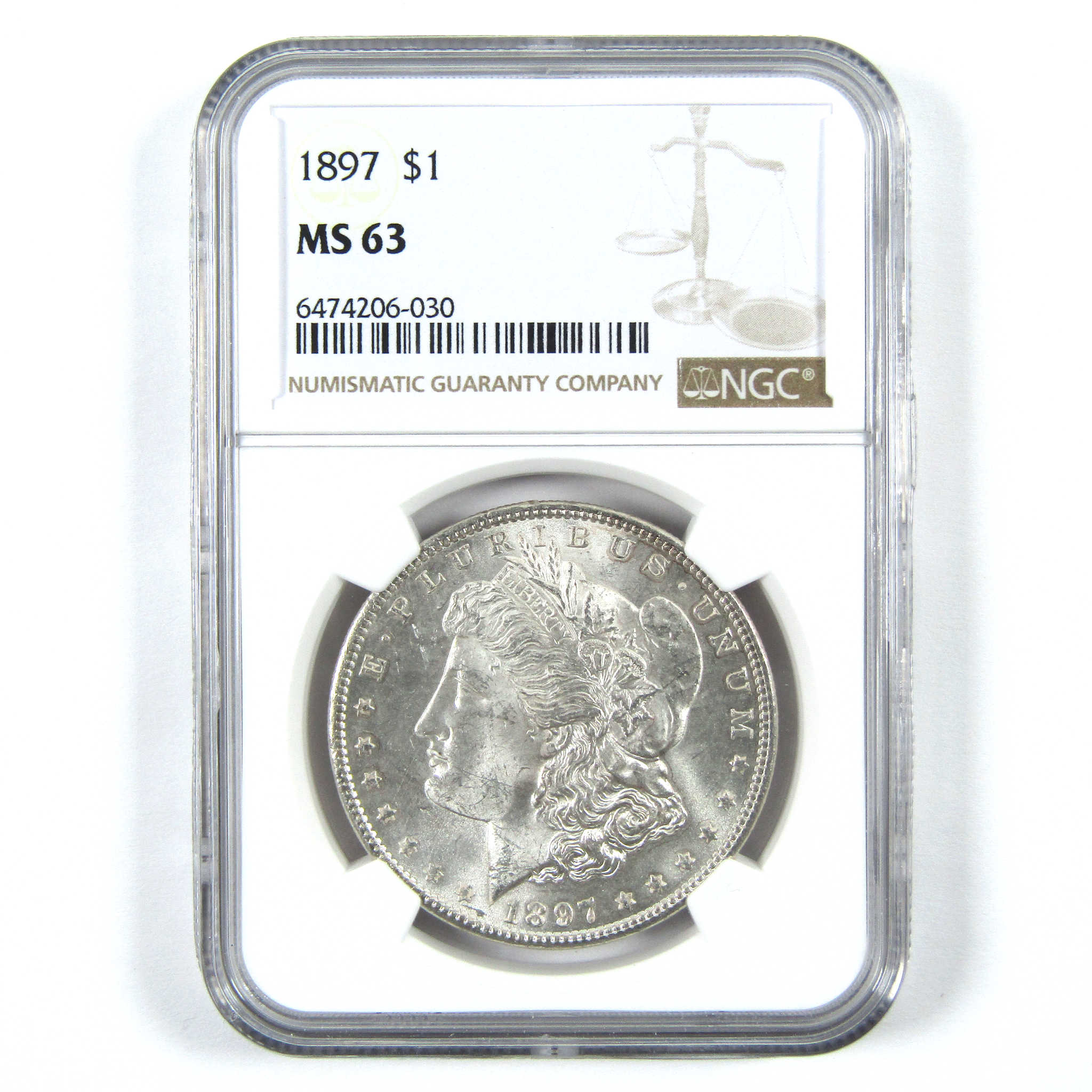 1897 Morgan Dollar MS 63 NGC Silver $1 Uncirculated Coin SKU:I14880 - Morgan coin - Morgan silver dollar - Morgan silver dollar for sale - Profile Coins & Collectibles