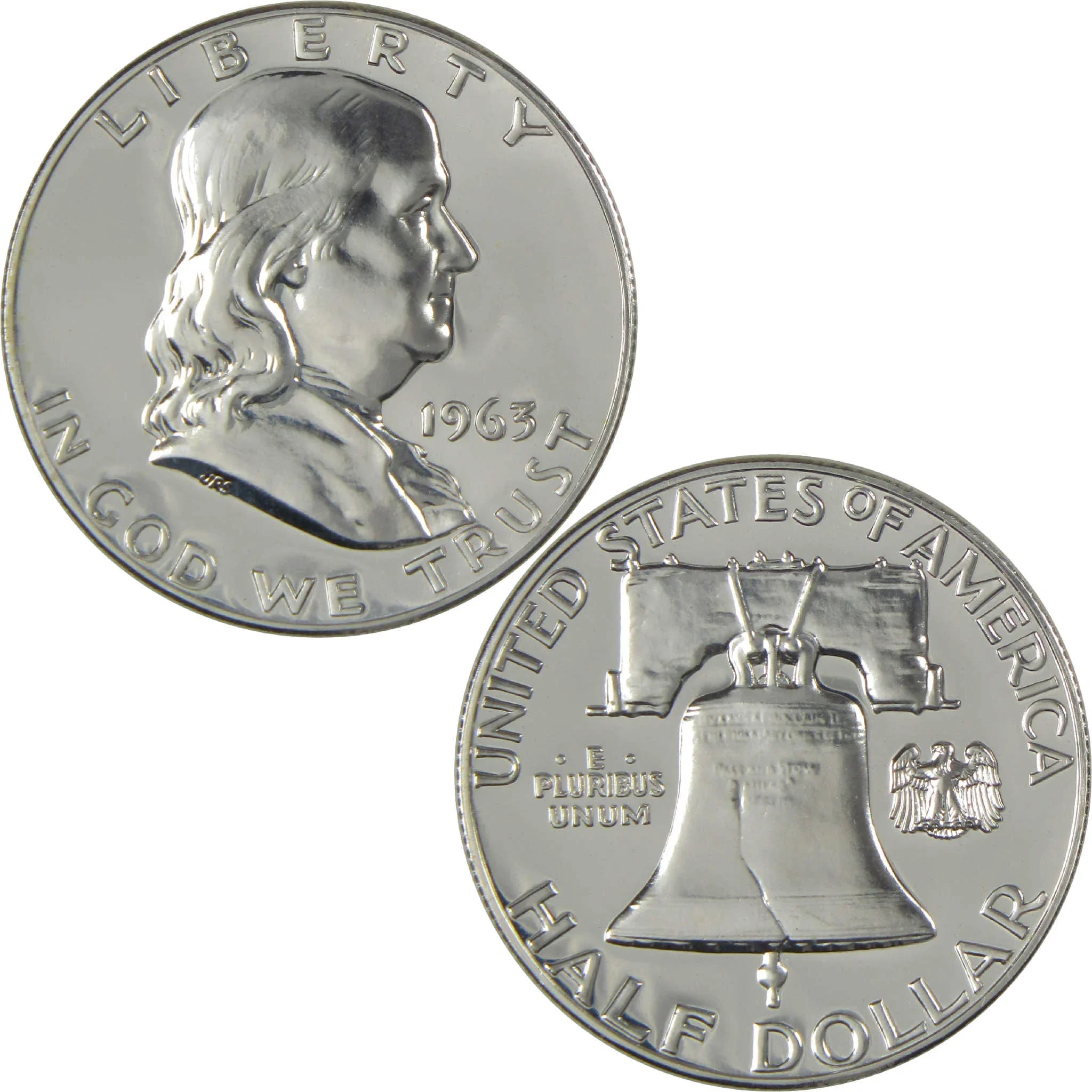 1963 Franklin Half Dollar Choice Proof Silver 50c Coin