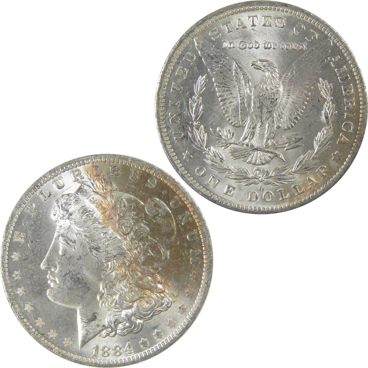 1884 O Morgan Silver Dollar BU Choice Uncirculated Toned SKU:I24184