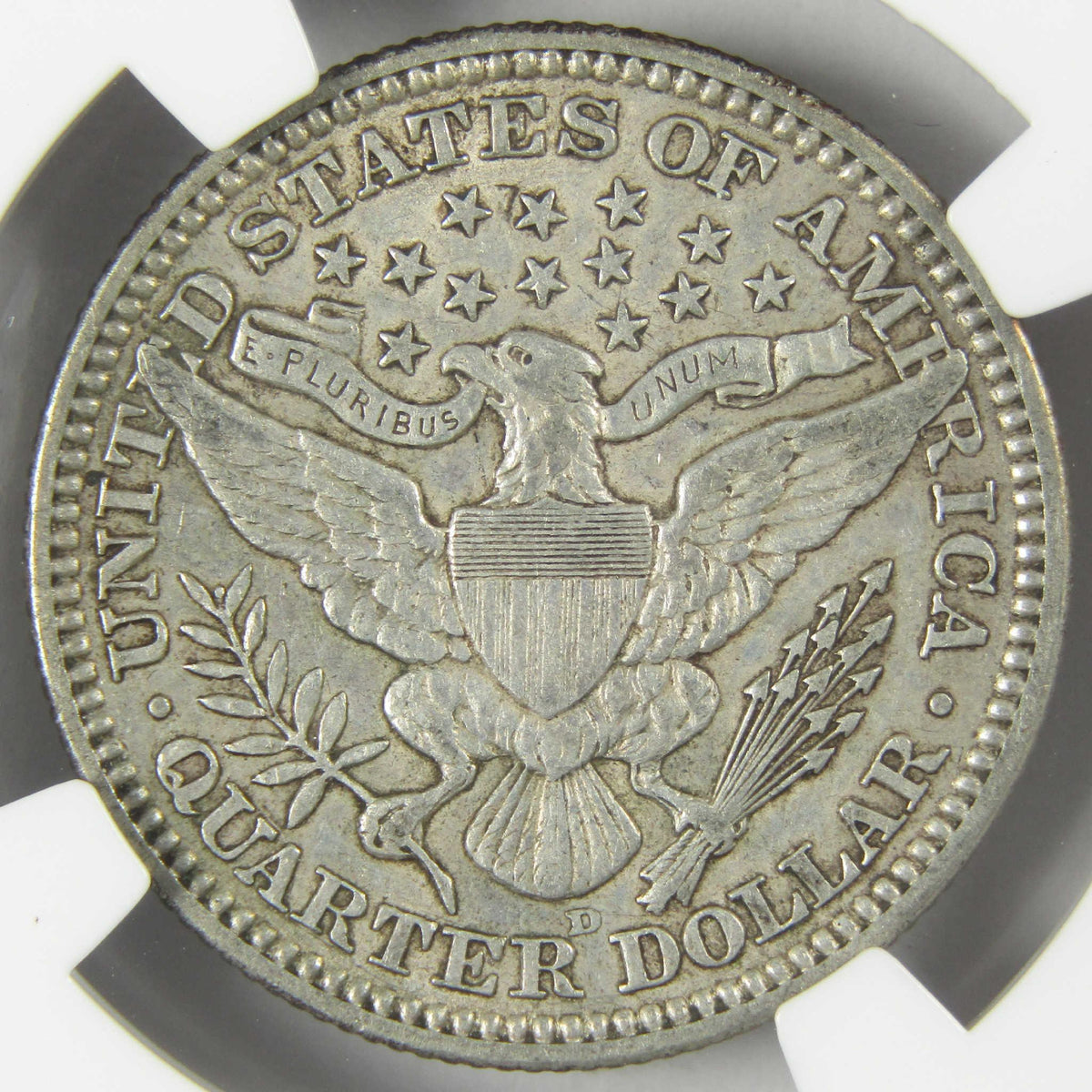 1911 D Barber Silver Quarter VF 35 NGC 25c Coin Collectible