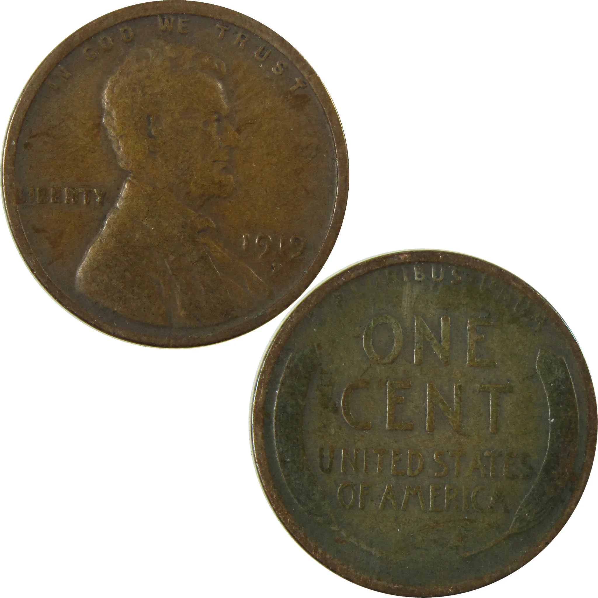 1919 D Lincoln Wheat Cent VG Very Good Penny 1c Coin SKU:I27185