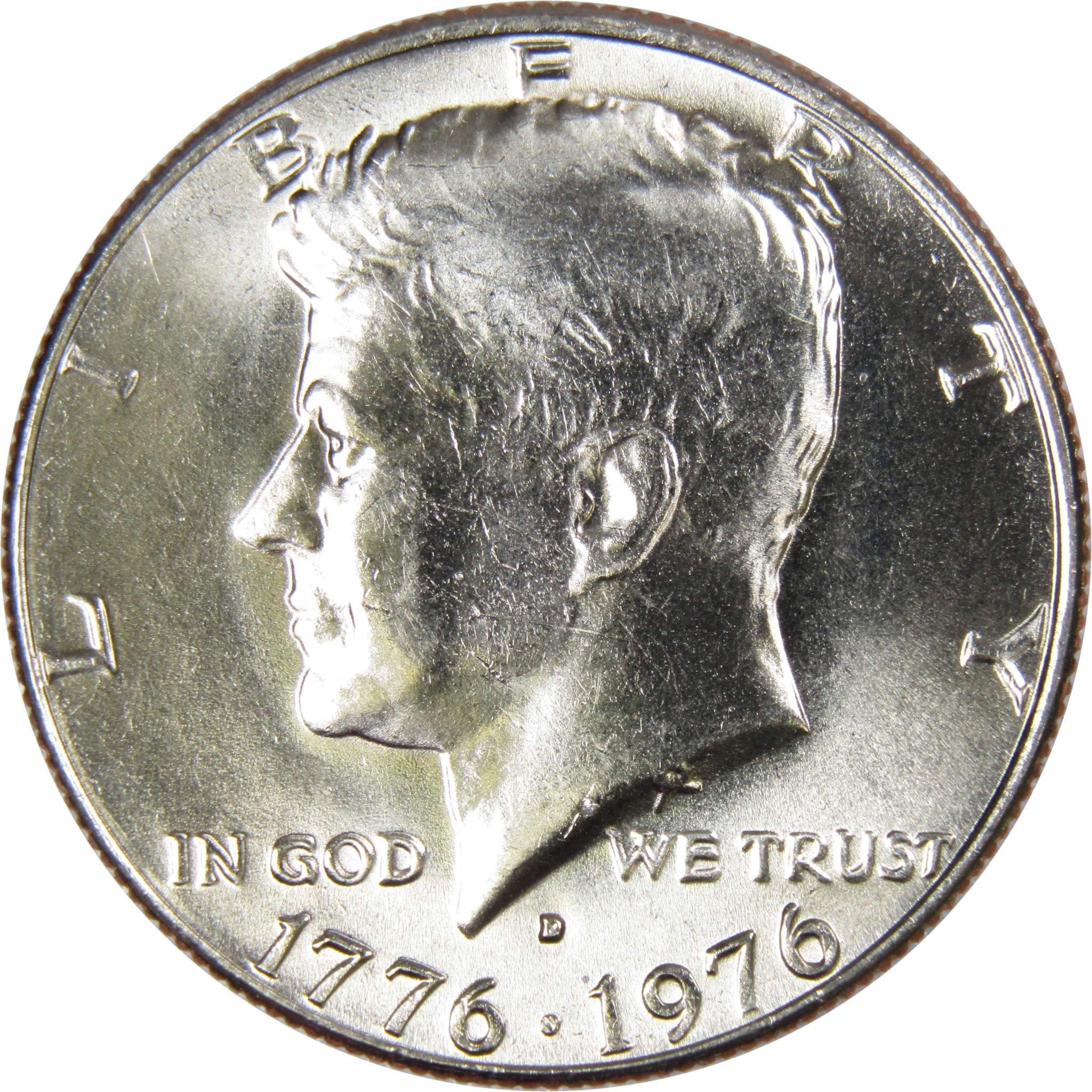 1976 D Kennedy Bicentennial Half Dollar BU Uncirculated Mint State 50c US Coin