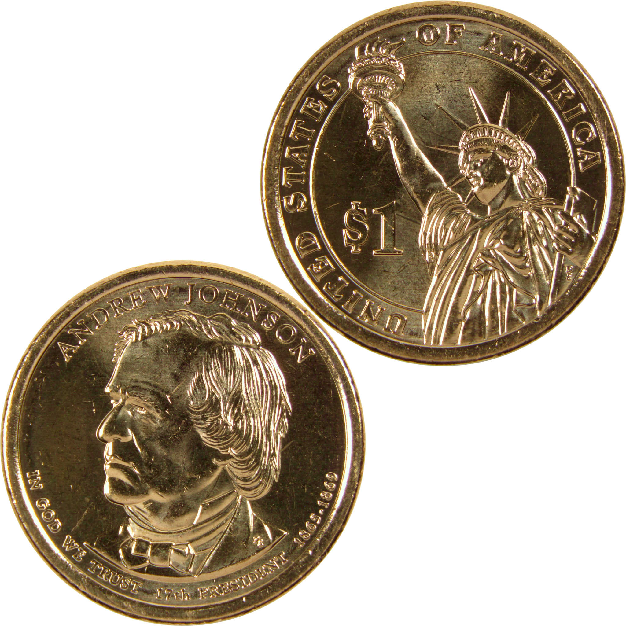 2011 D Andrew Johnson Presidential Dollar BU Uncirculated $1 Coin