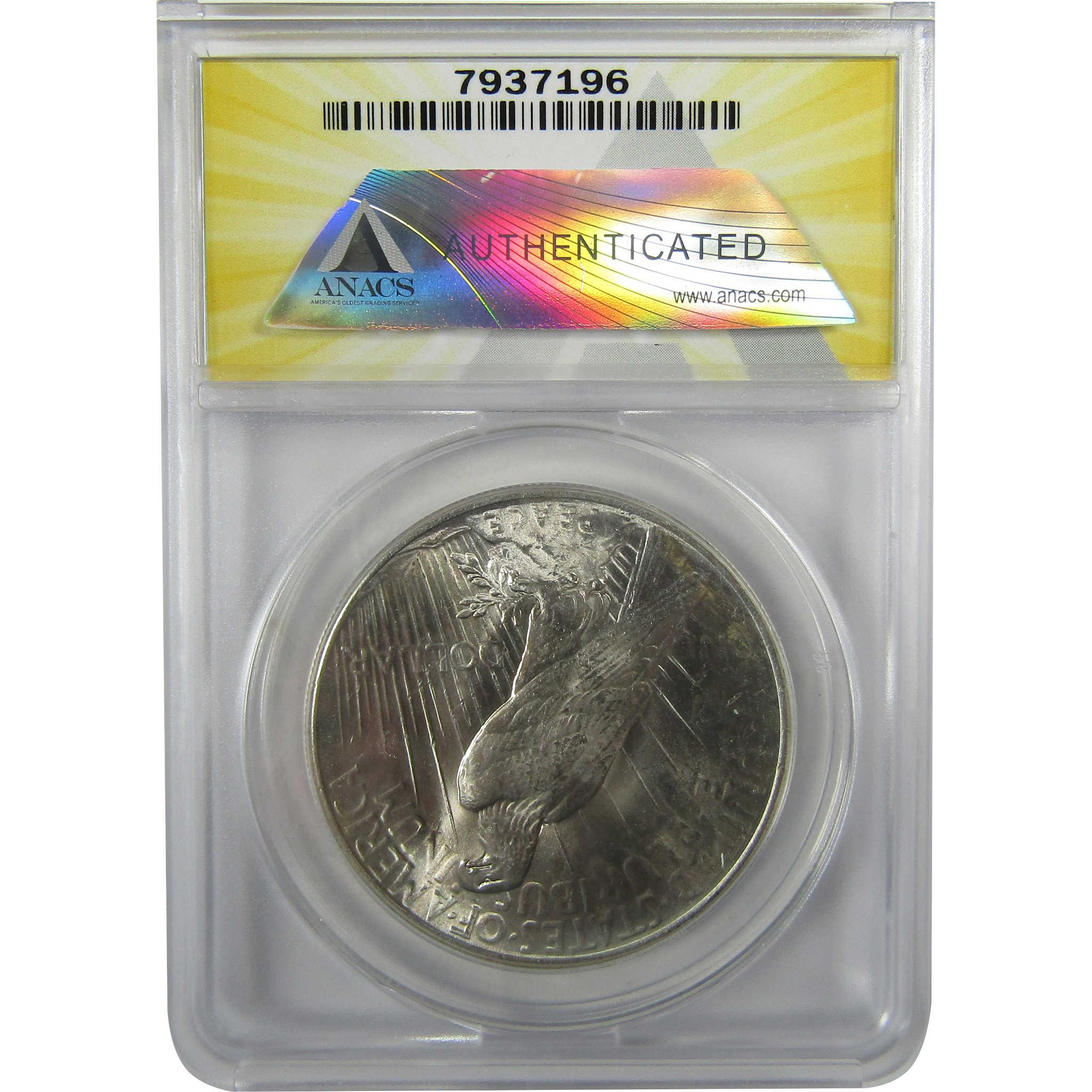 1925 Peace Silver Dollar MS 64 ANACS Uncirculated $1 CoinSKU:I28076