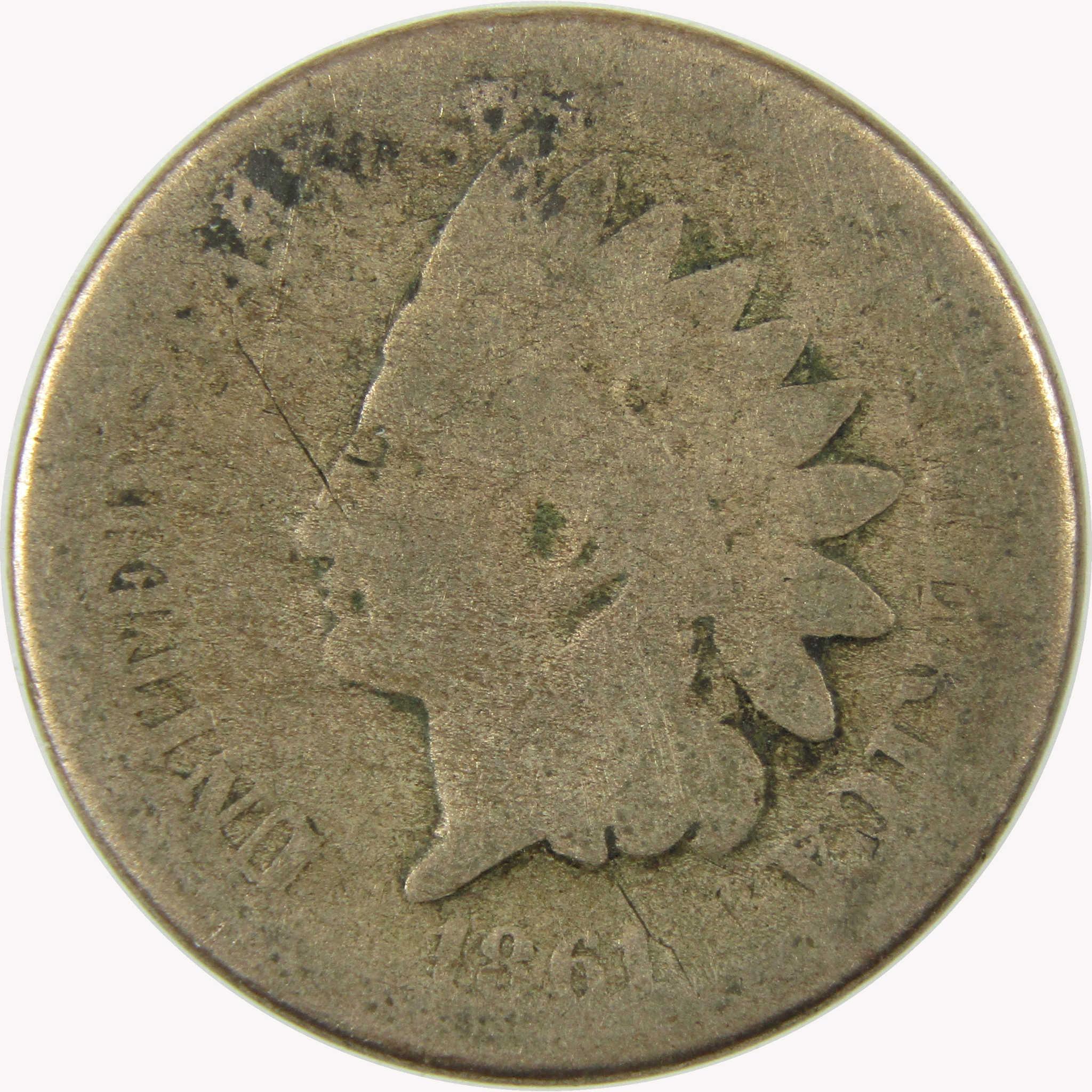 1861 Indian Head 1cAG About Good Penny 1c Coin SKU:CP1065