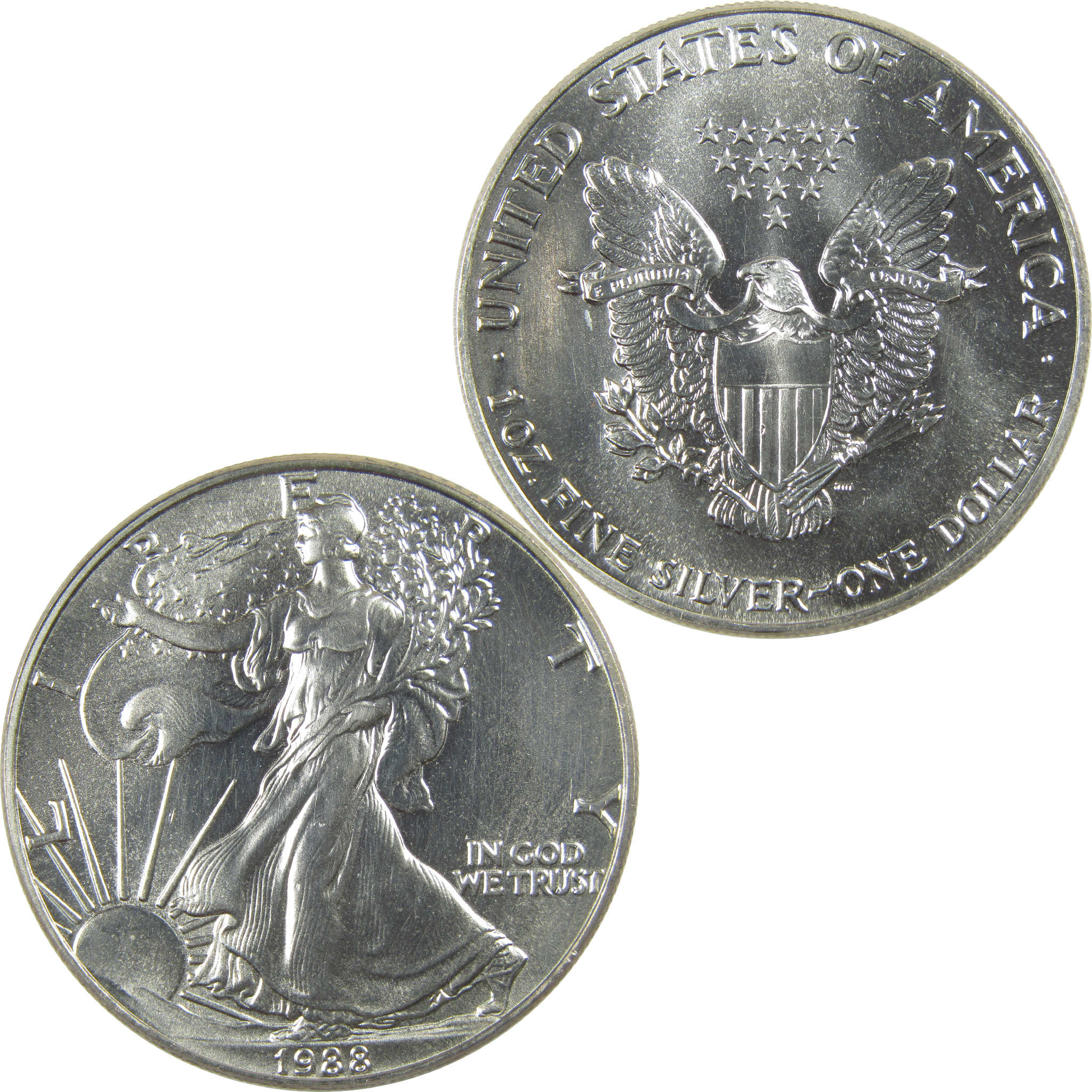 1988 American Silver Eagle Uncirculated Bullion $1 Coin