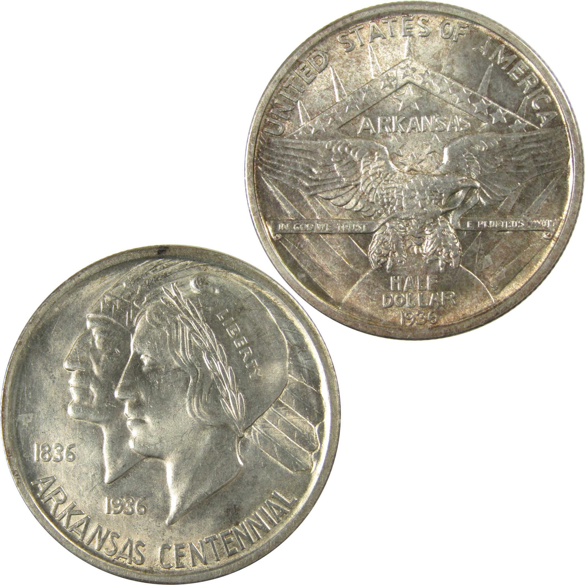 1936 S Arkansas Centennial Half Dollar Uncirculated 50c Coin SKU:CP739