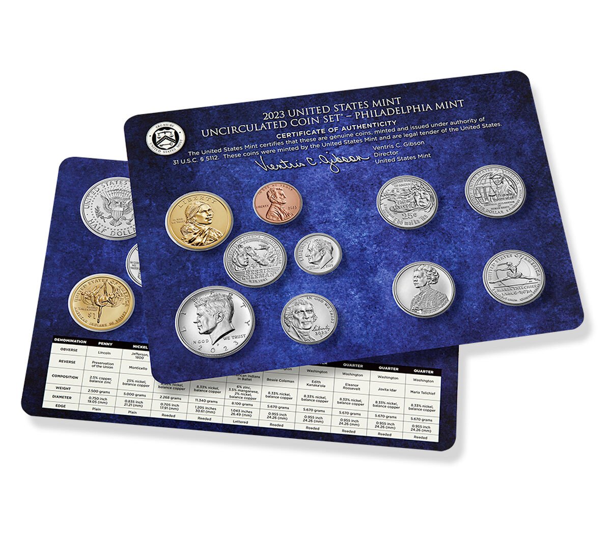 2023 Uncirculated Coin Set U.S Mint Government Packaging OGP COA