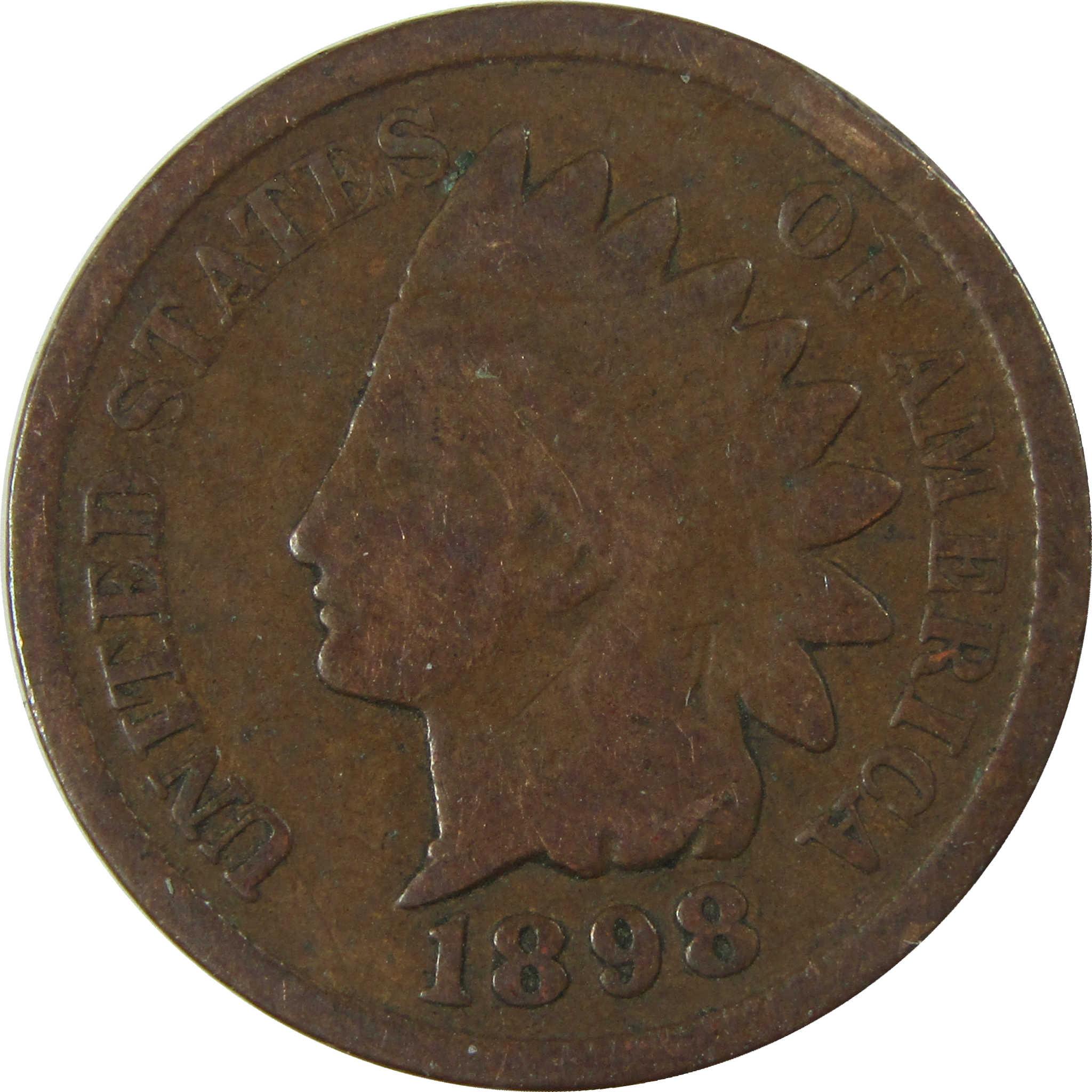 1898 Indian Head Cent G Good Penny 1c Coin SKU:I26986