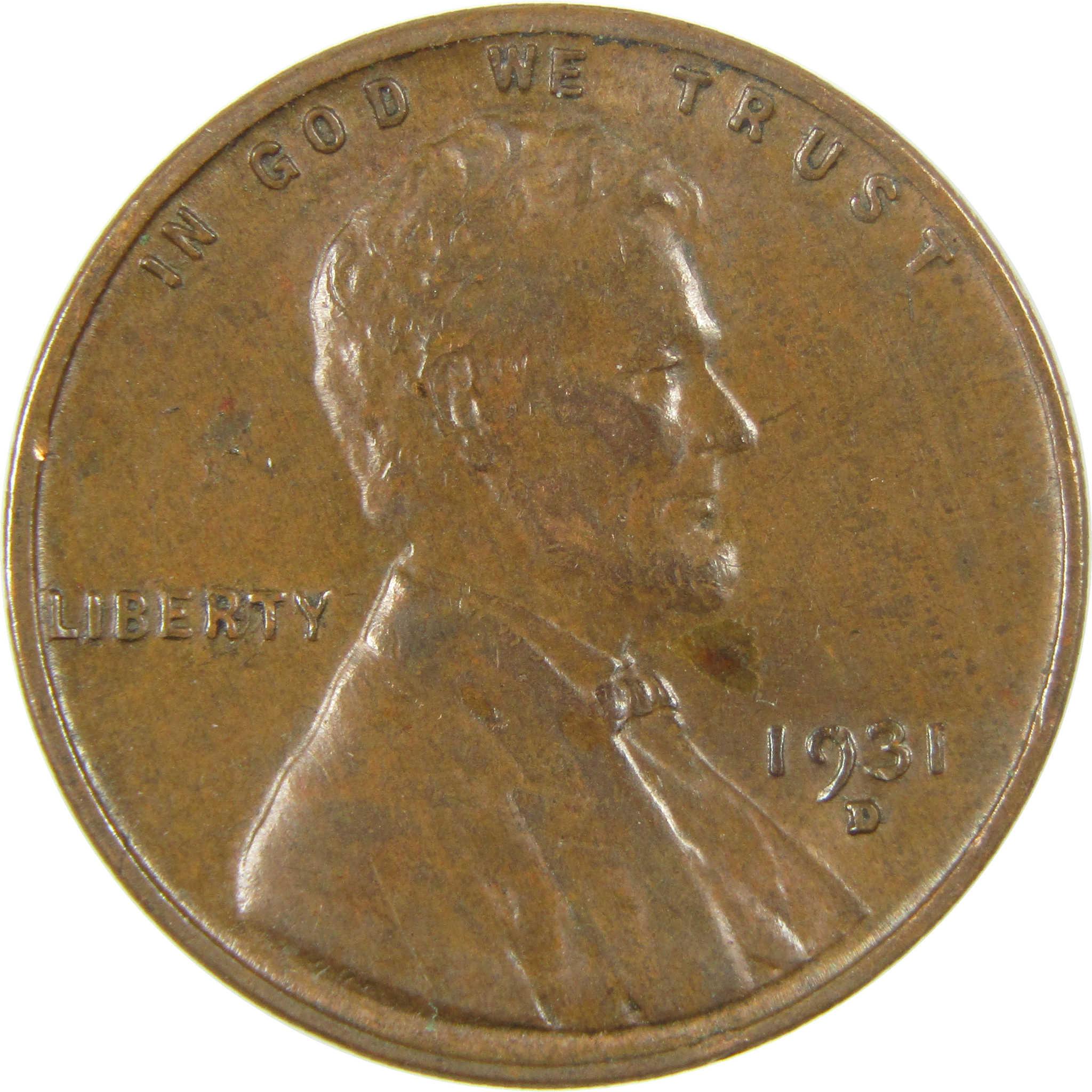 1931 D Lincoln Wheat Cent XF EF Extremely Fine Penny SKU:I27304