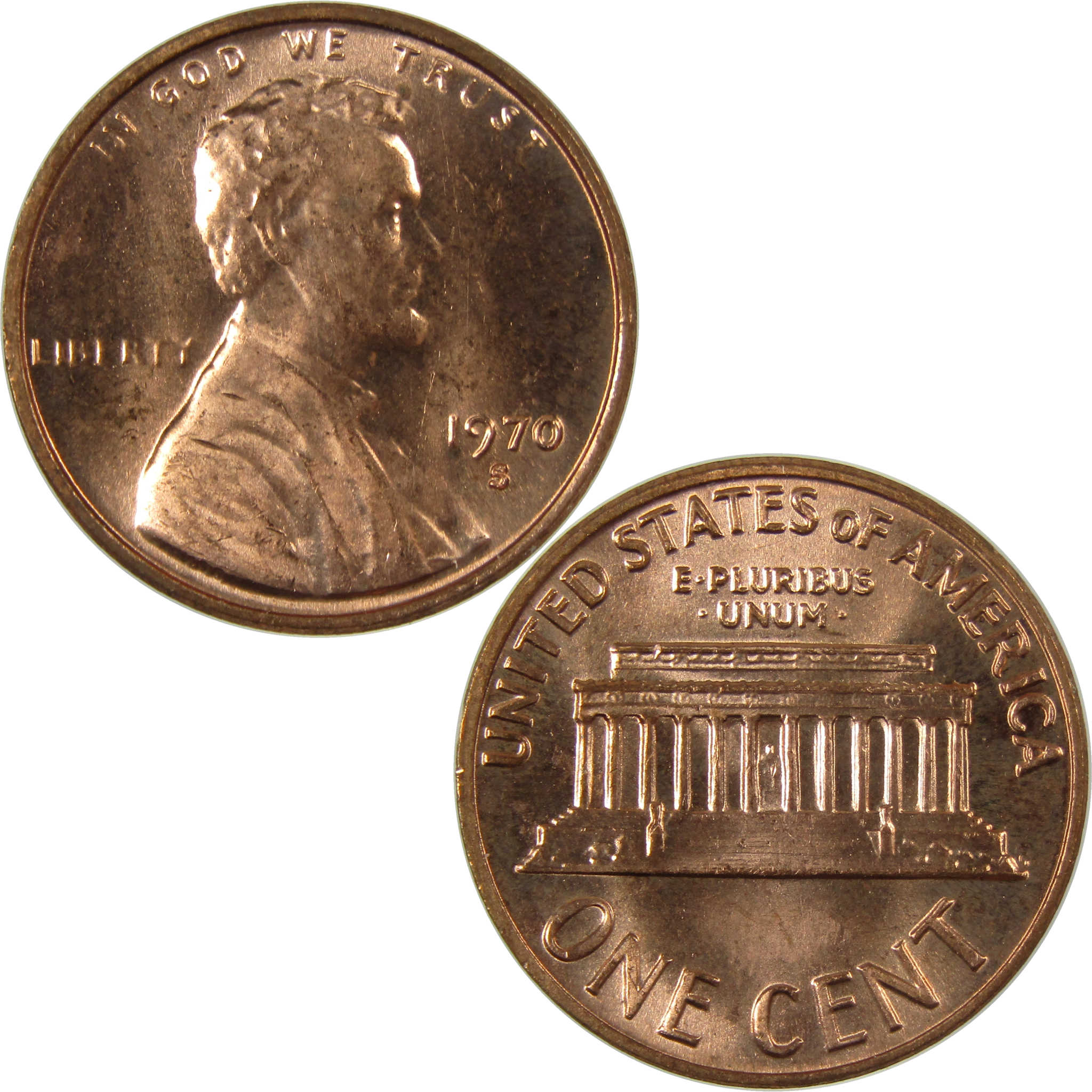 1970 S Small Date Lincoln Memorial Cent Uncirculated SKU:I27837