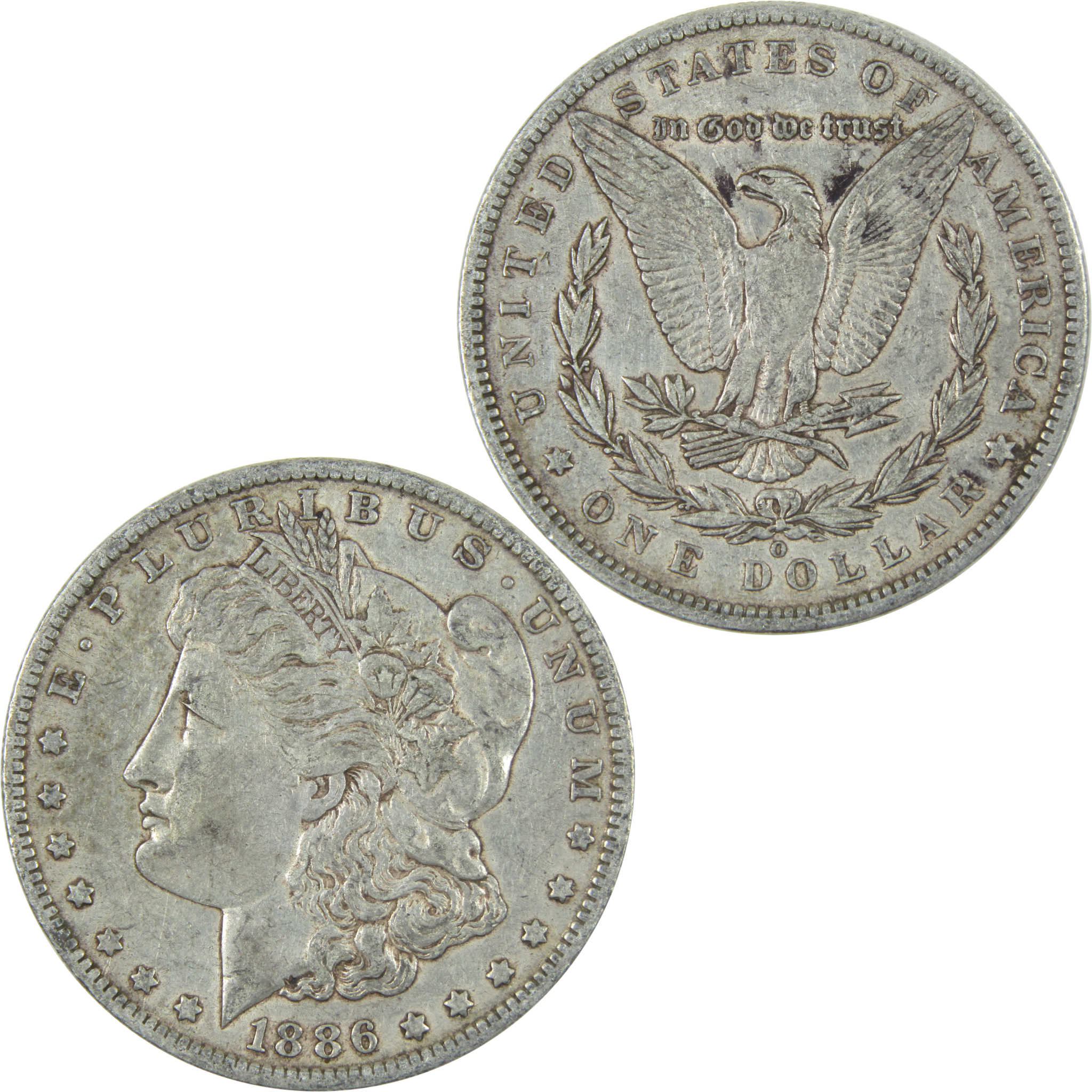 1886 O Morgan Dollar XF EF Extremely Fine Silver $1 Coin SKU:I14650 - Morgan coin - Morgan silver dollar - Morgan silver dollar for sale - Profile Coins & Collectibles