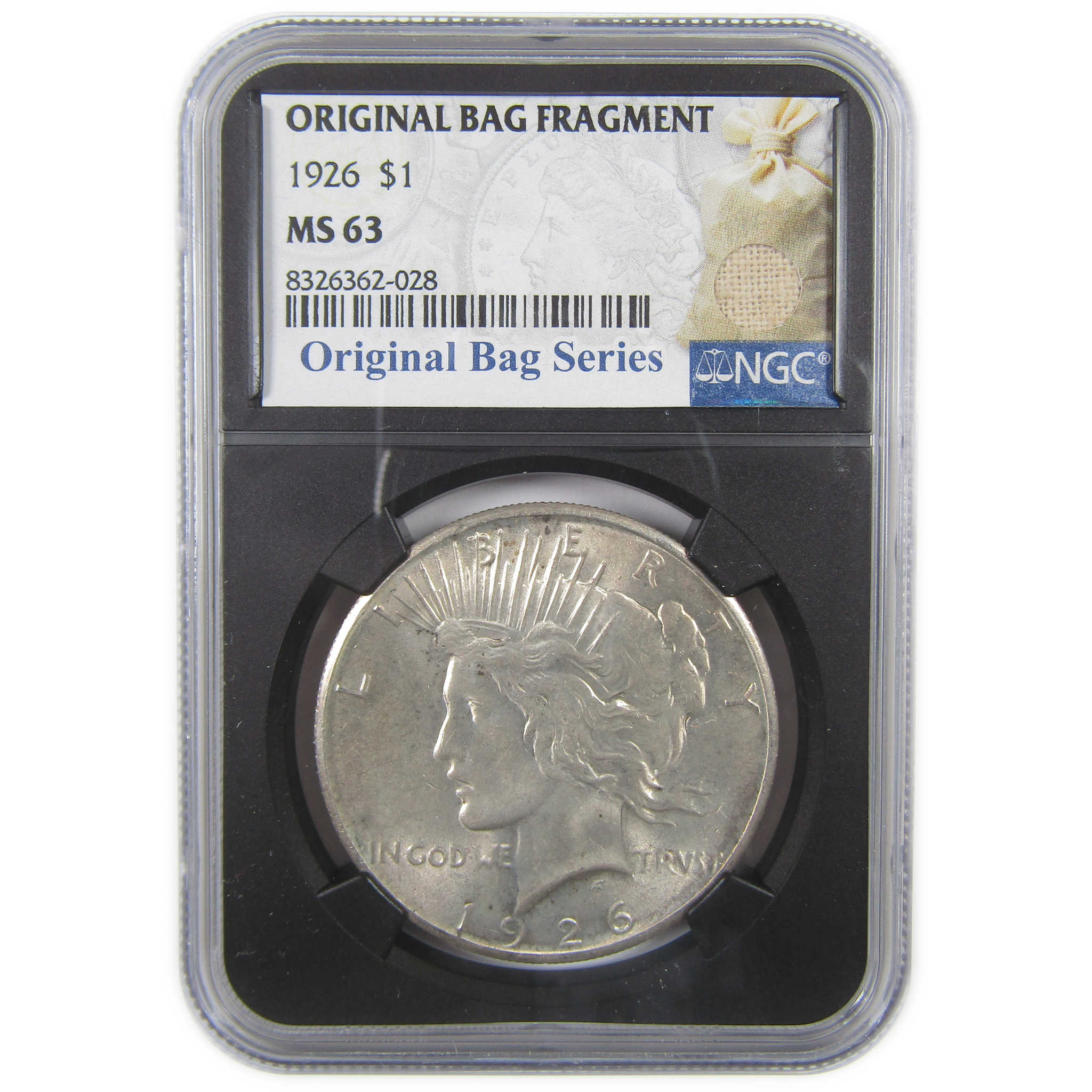 1926 Peace Dollar MS 63 NGC Silver Original Bag Fragment SKU:I18298