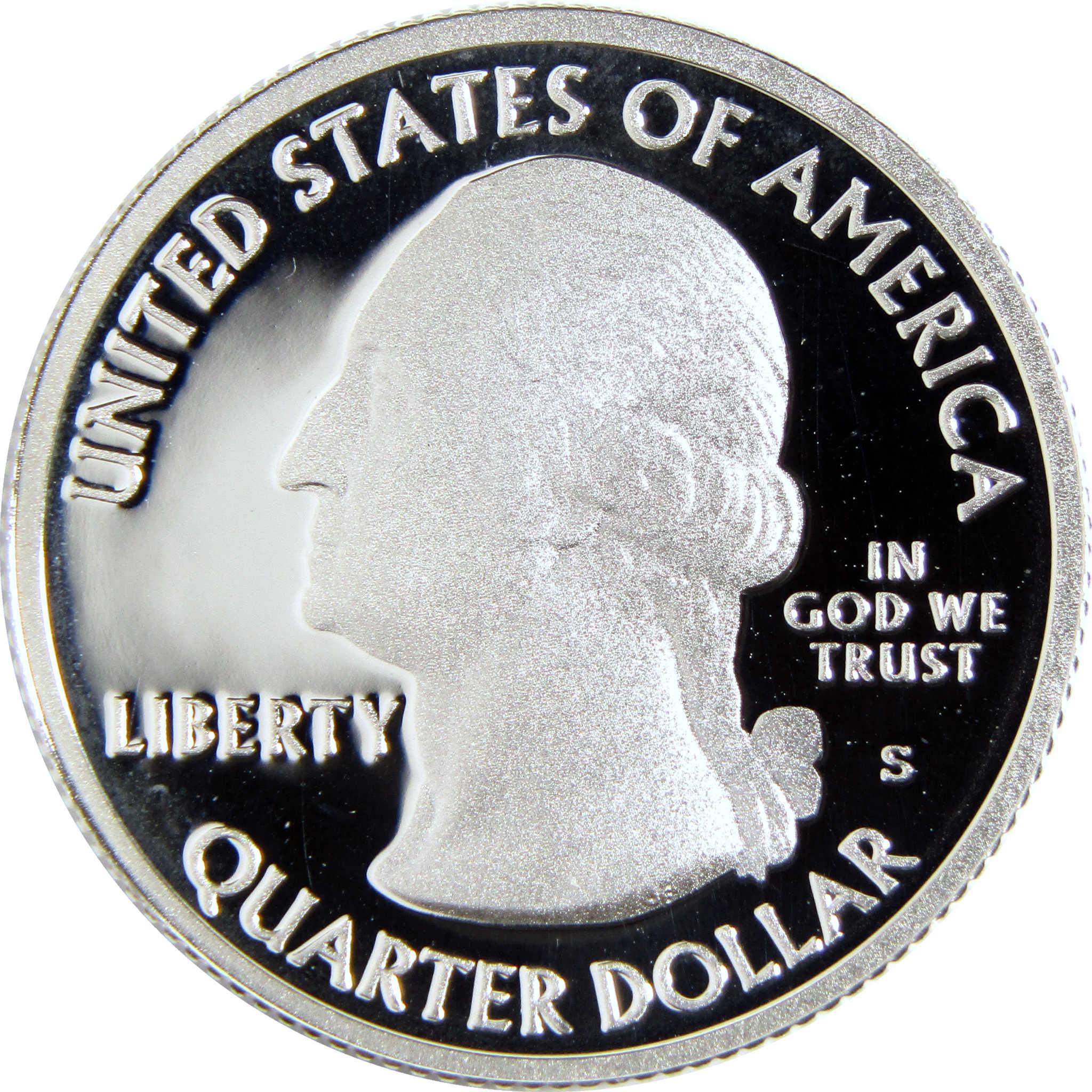 Proof United States quarter dollar coin with George Washington profile, collectible silver coin