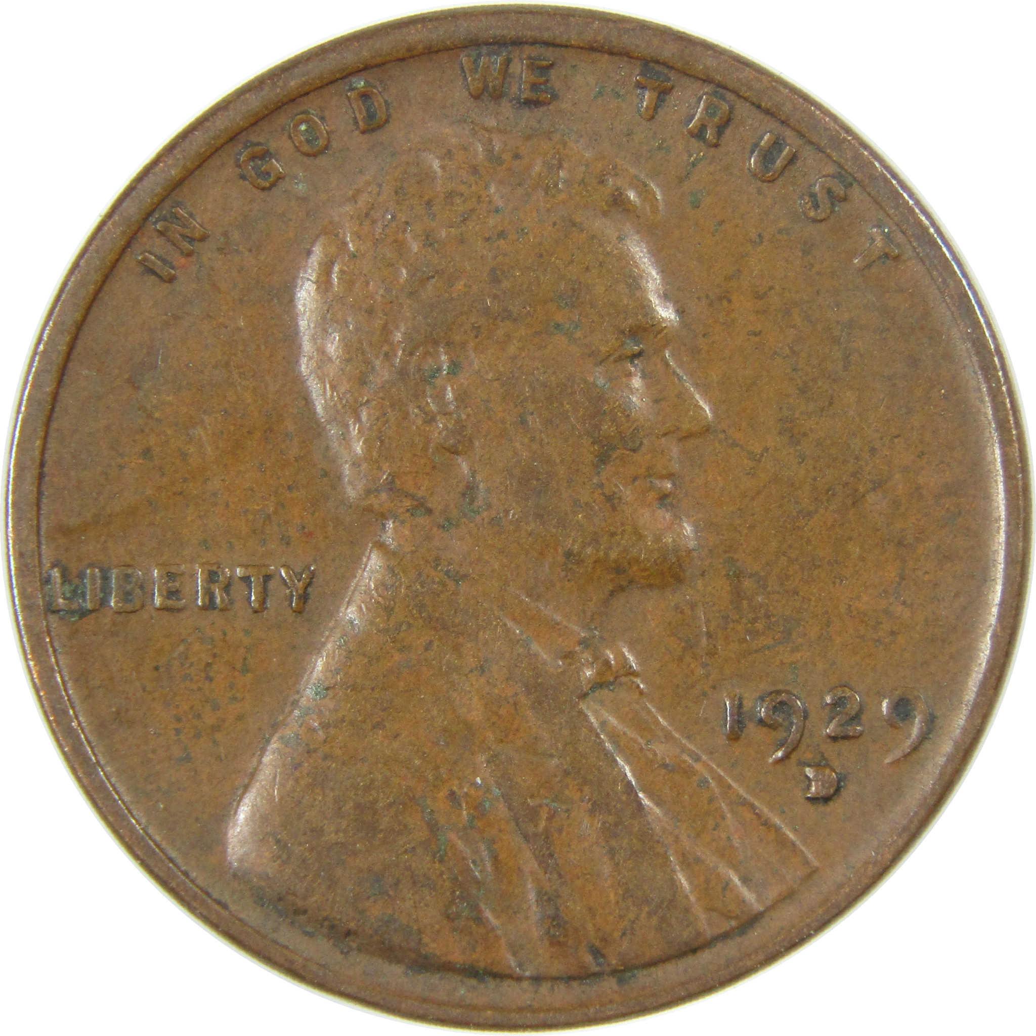 1929 D Lincoln Wheat Cent VF Very Fine Penny 1c Coin SKU:I27263