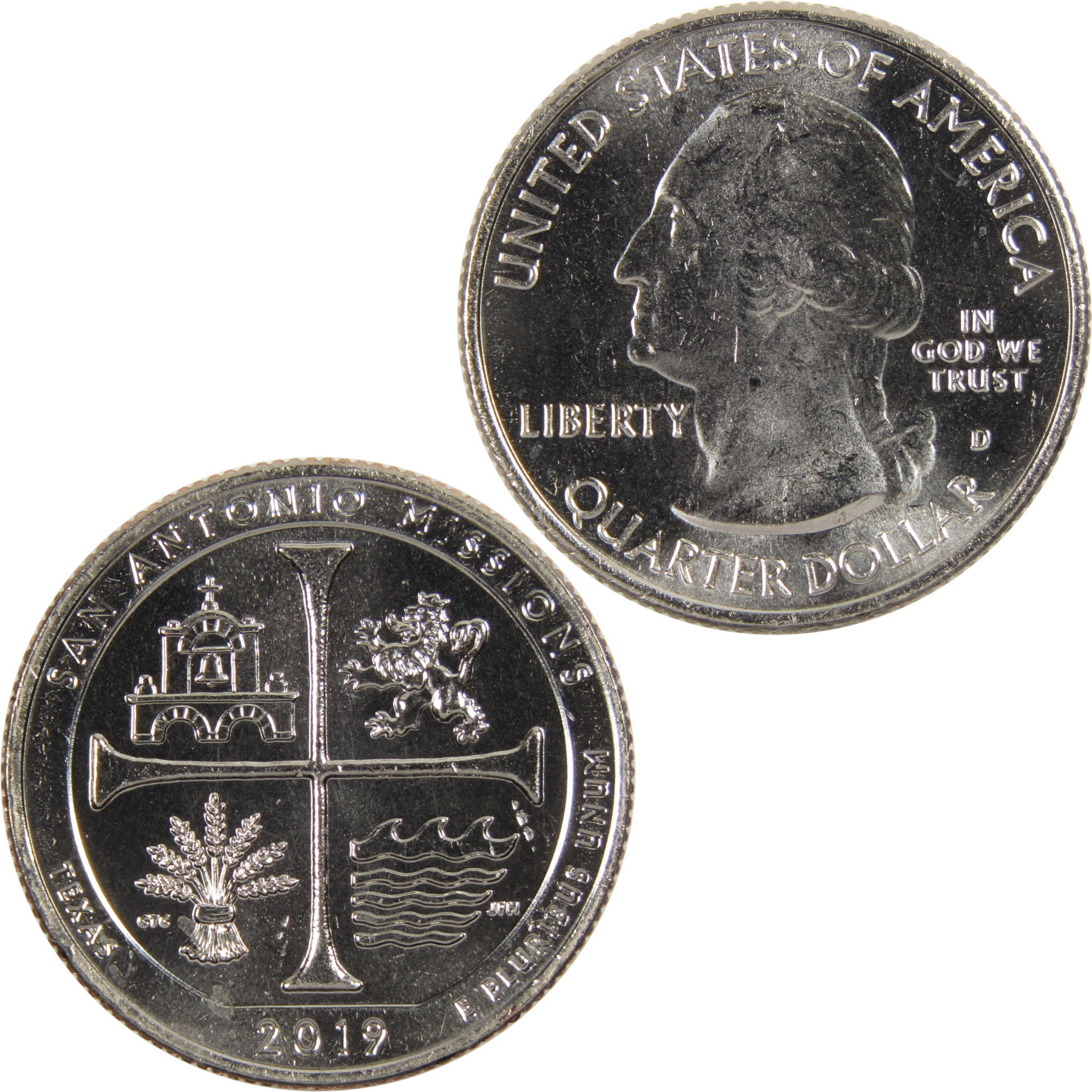2019 D San Antonio Missions National Park Quarter Uncirculated Clad