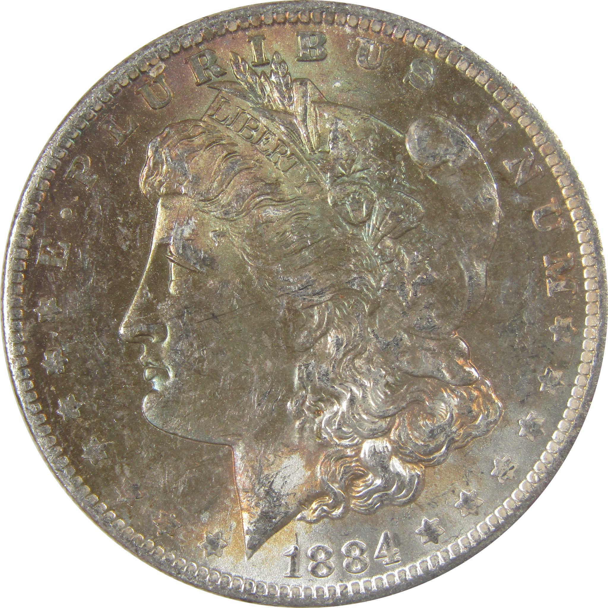 1884 O Morgan Silver Dollar BU Choice Uncirculated Toned SKU:I24197