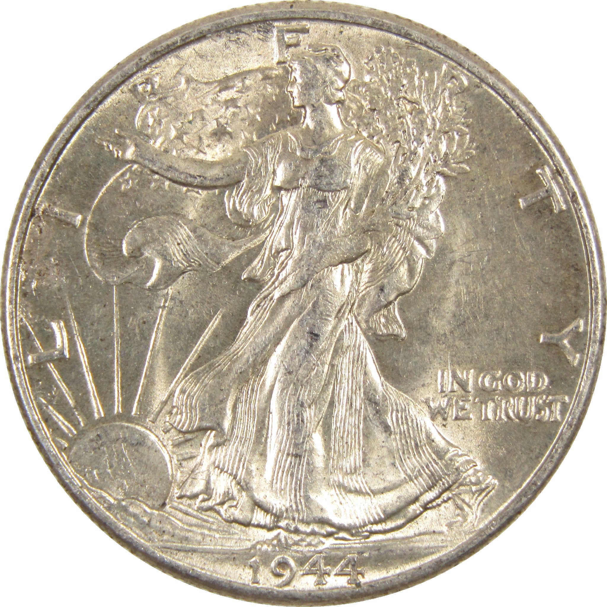 1944 Liberty Walking Half Dollar AU About Uncirculated Silver 50c Coin
