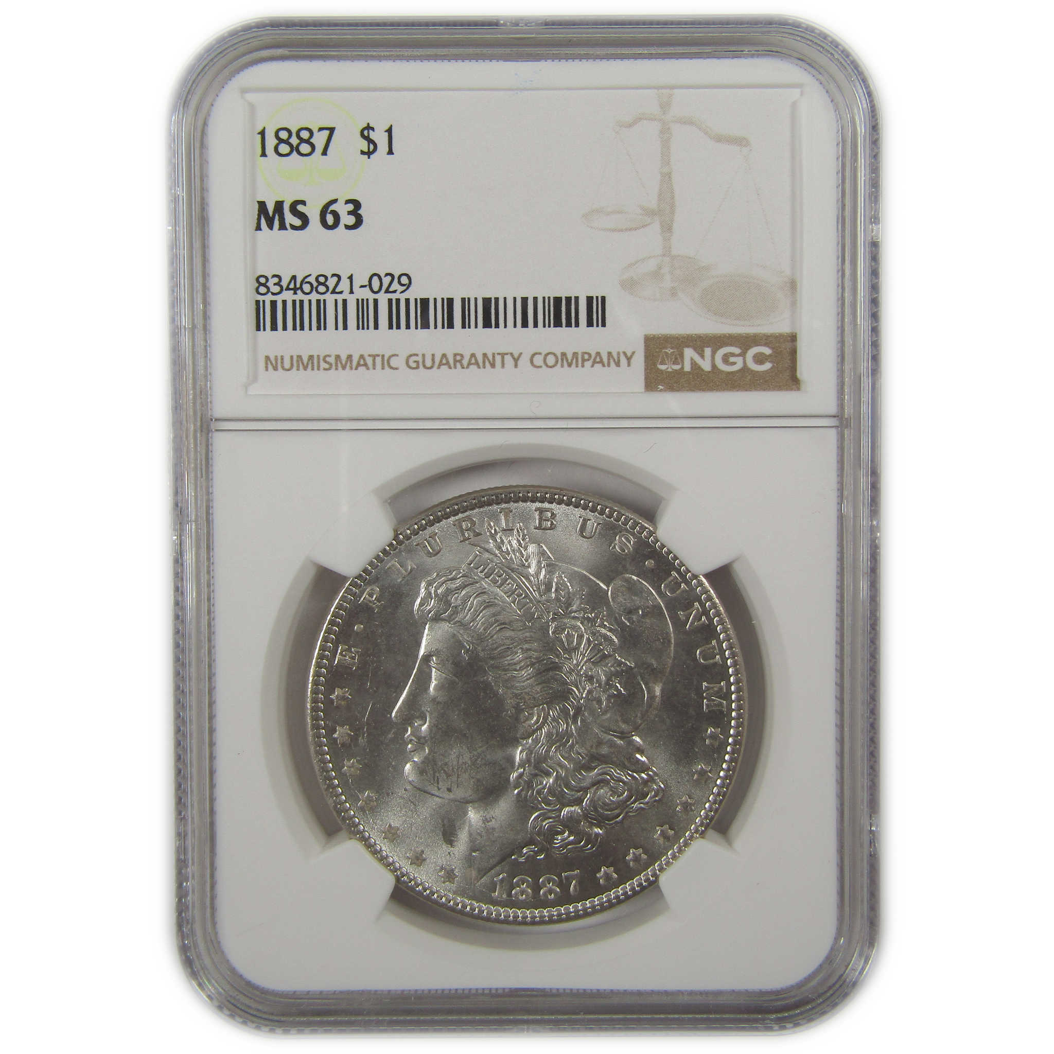 1887 Morgan Dollar MS 63 NGC Silver Uncirculated $1 Coin SKU:I20088 - Morgan coin - Morgan silver dollar - Morgan silver dollar for sale - Profile Coins & Collectibles
