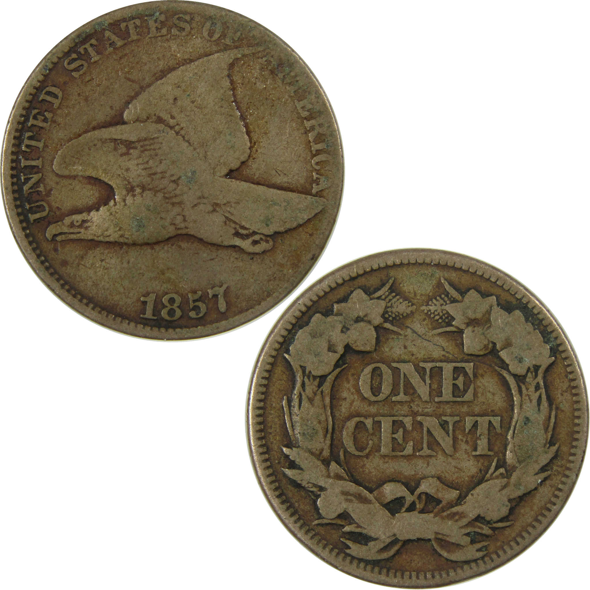 1857 Flying Eagle Cent G Good Penny 1c Coin Collectible SKU:I26961