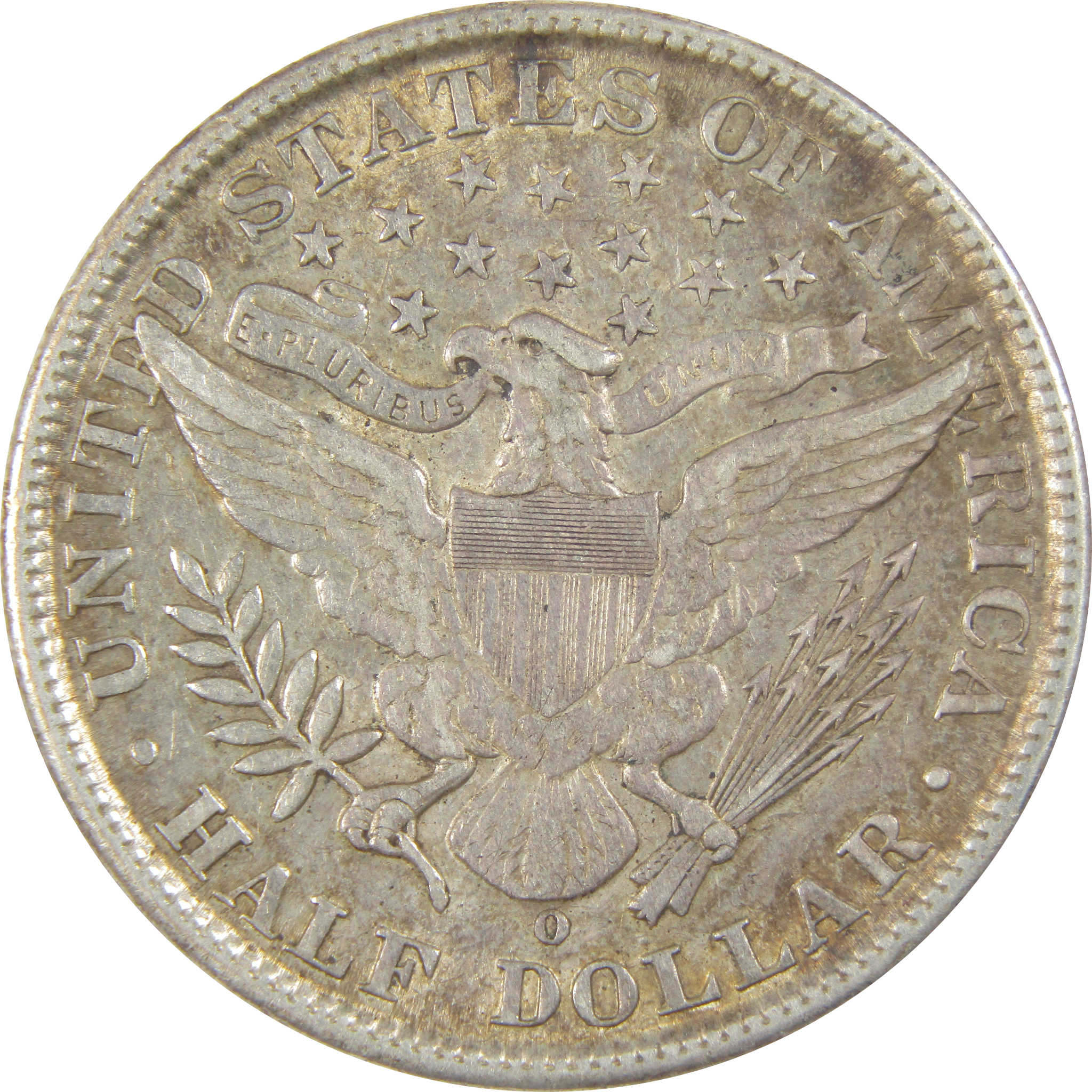 1907 O Barber Half Dollar About Uncirculated Details Silver SKU:I23410