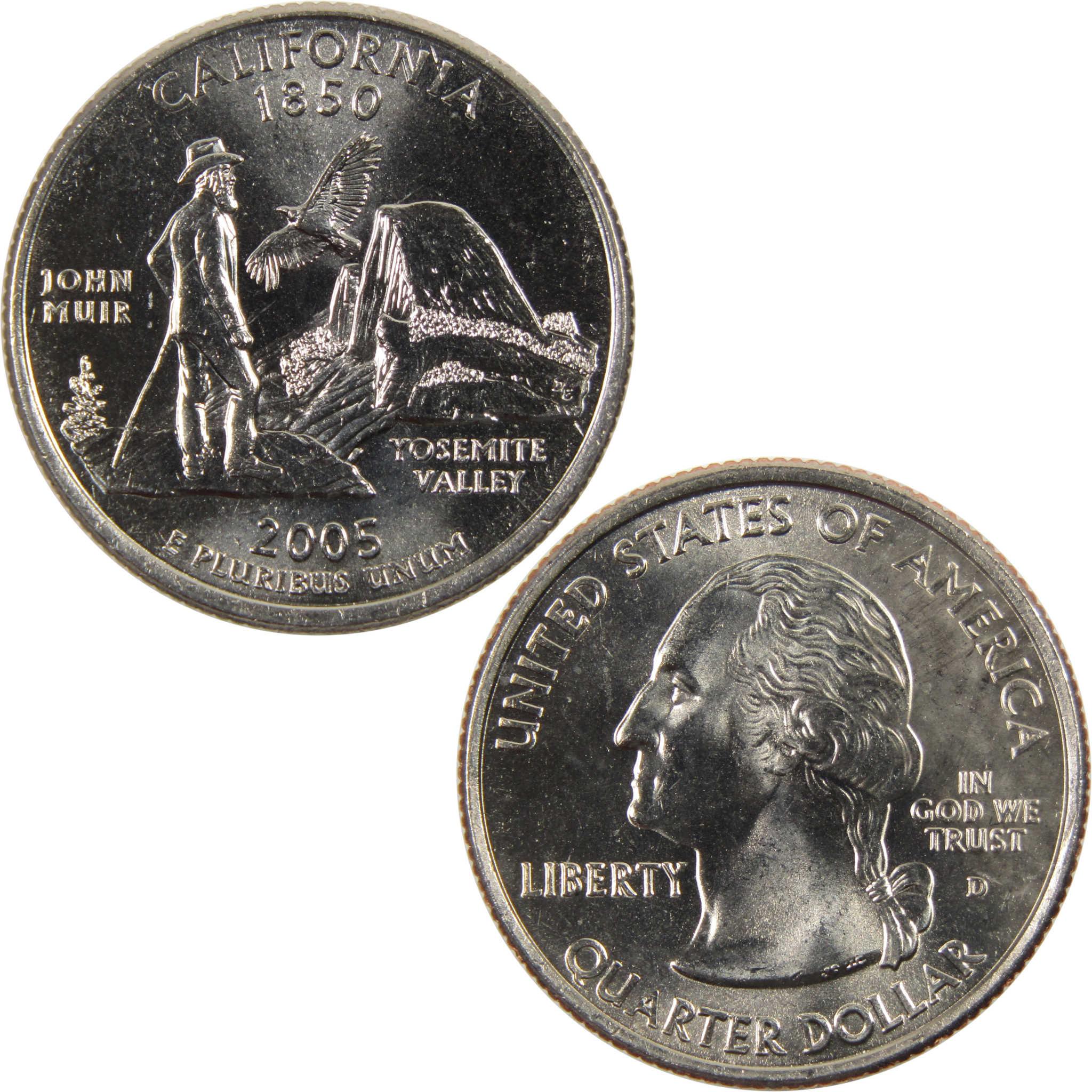 2005 D California State Quarter BU Uncirculated Clad 25c Coin