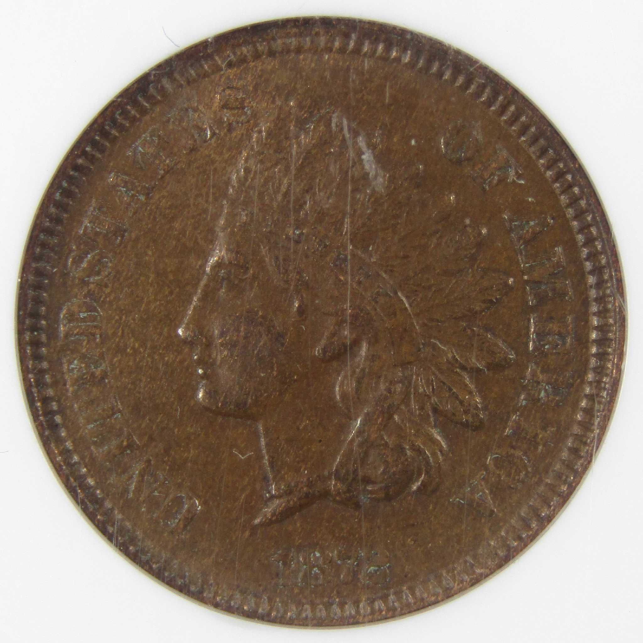 1872 Indian Head Cent AU 58 BN NGC Penny 1c Coin Collectible