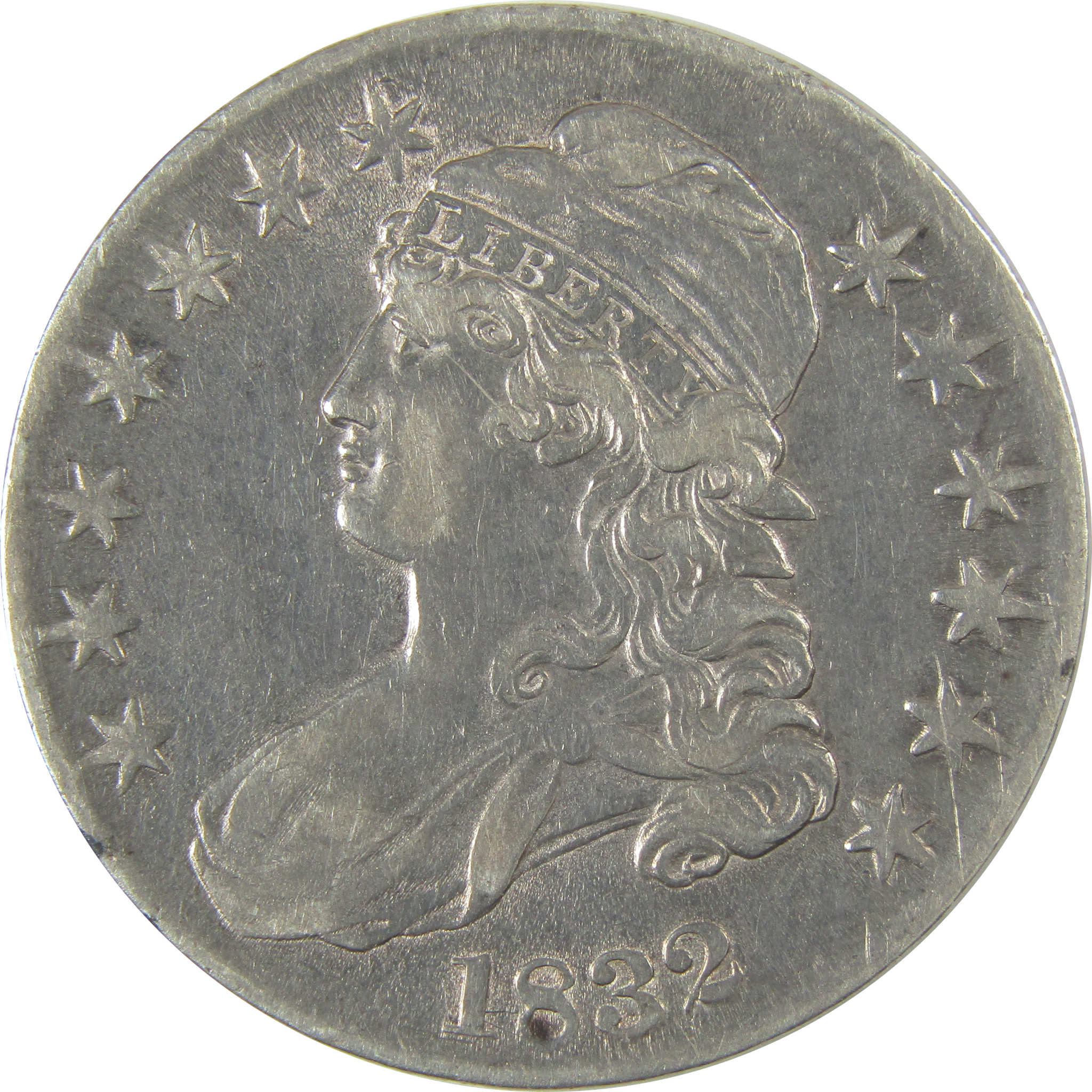 1832 Capped Bust Half Dollar AU About Uncirculated Silver SKU:I20006