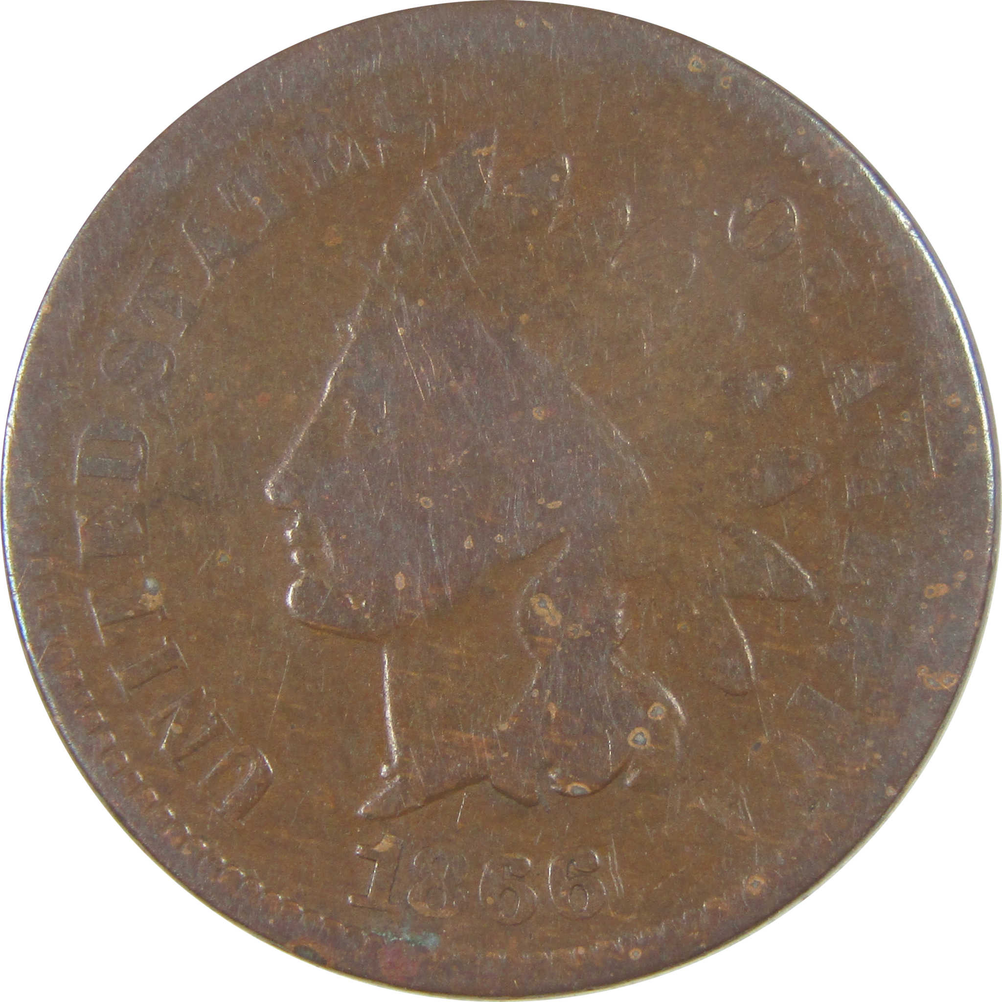 1866 Indian Head Cent G Good Penny 1c Coin SKU:I16820