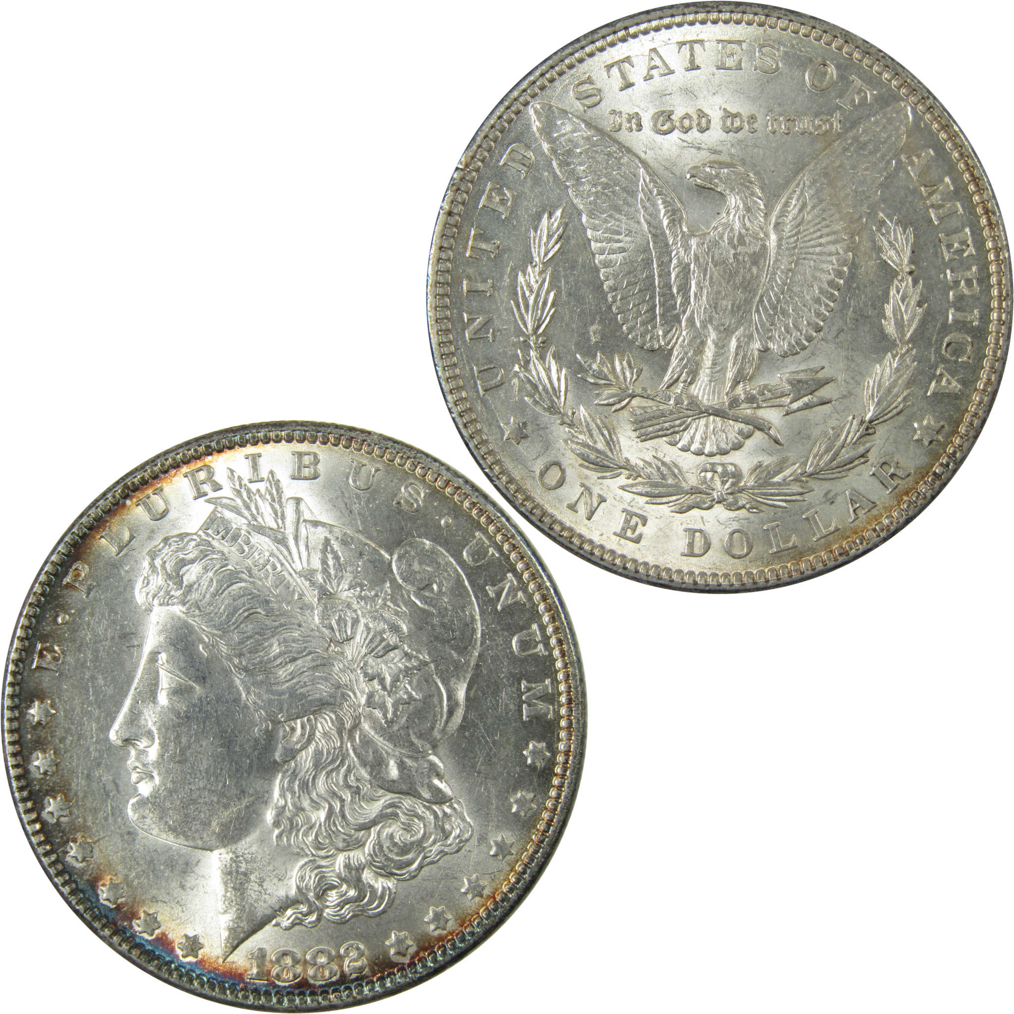 1882 Morgan Silver Dollar AU About Uncirculated $1 Coin SKU:I28100 - Morgan coin - Morgan silver dollar - Morgan silver dollar for sale - Profile Coins & Collectibles