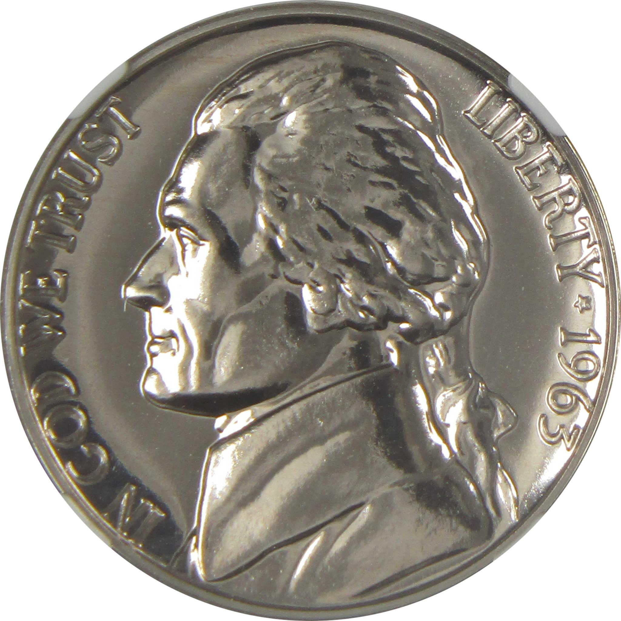 1963 Jefferson Nickel PF 68 NGC Proof 5c Coin SKU:I20650